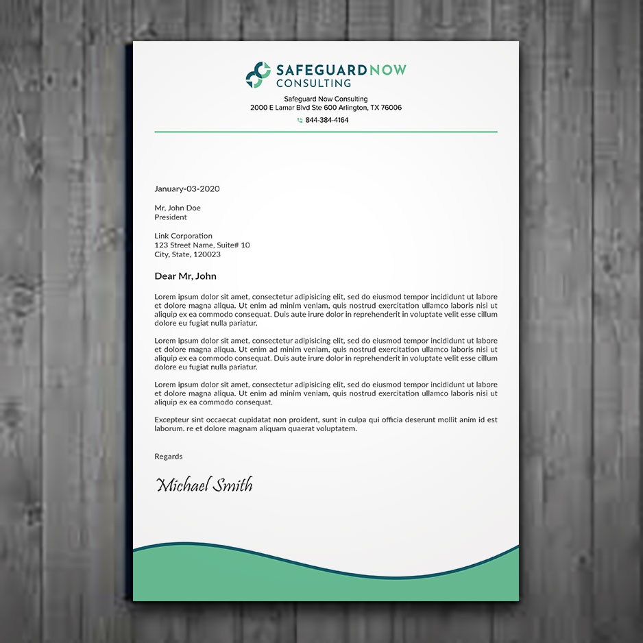 Letterhead Design by sadikul islam for Safeguard Now Consulting | Design #28905286