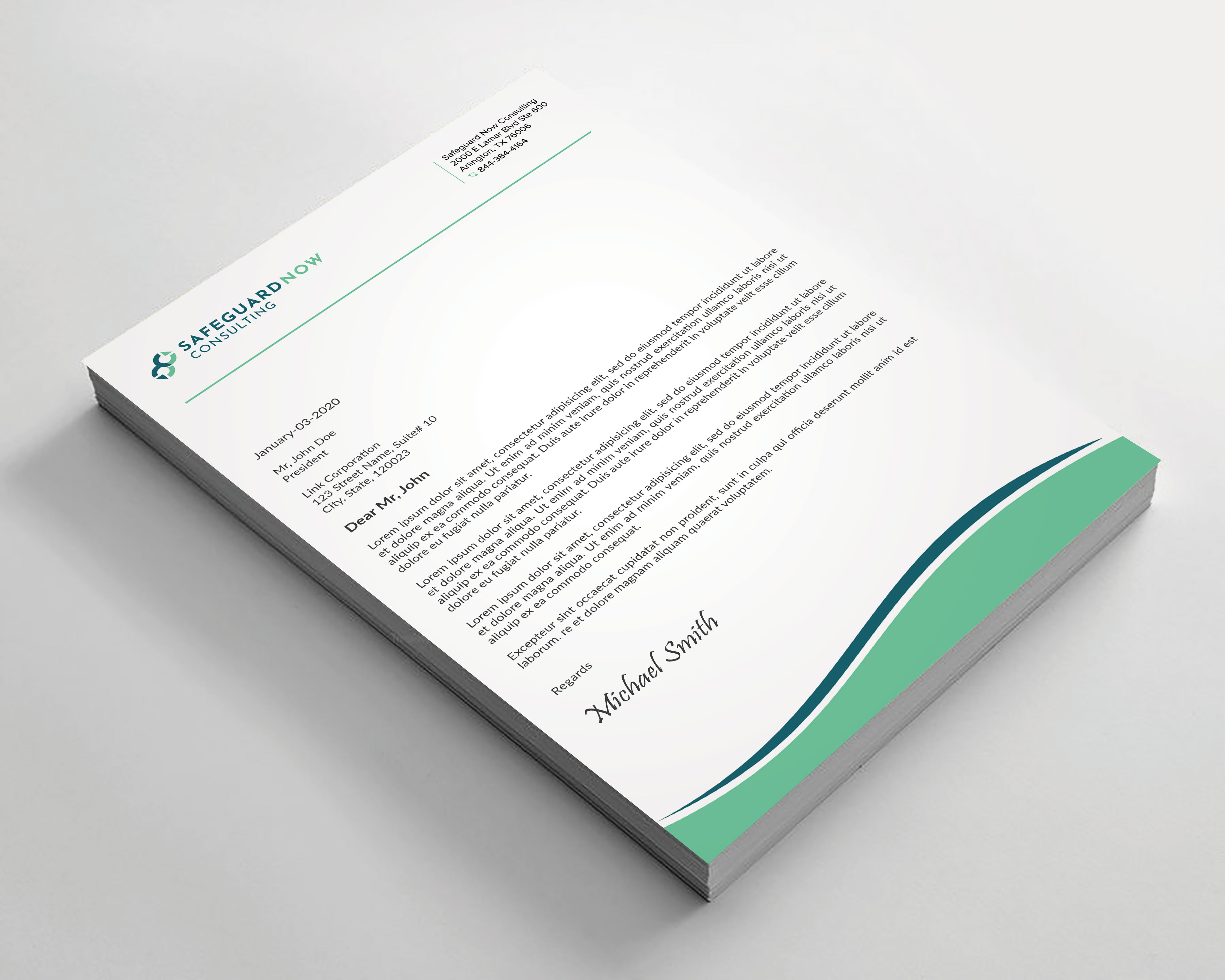 Diseño de Membrete por sadikul islam para Safeguard Now Consulting | Diseño #28906007
