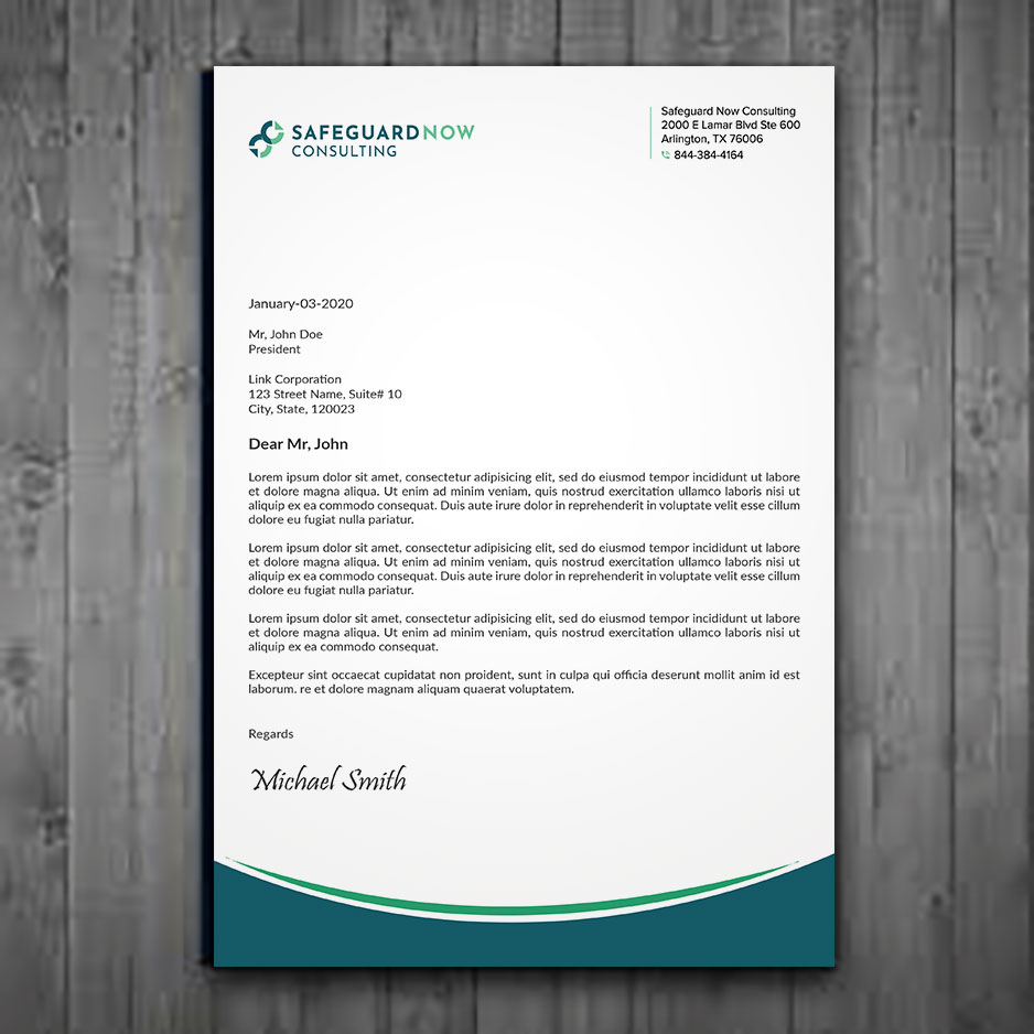 Letterhead Design by sadikul islam for Safeguard Now Consulting | Design #28907437
