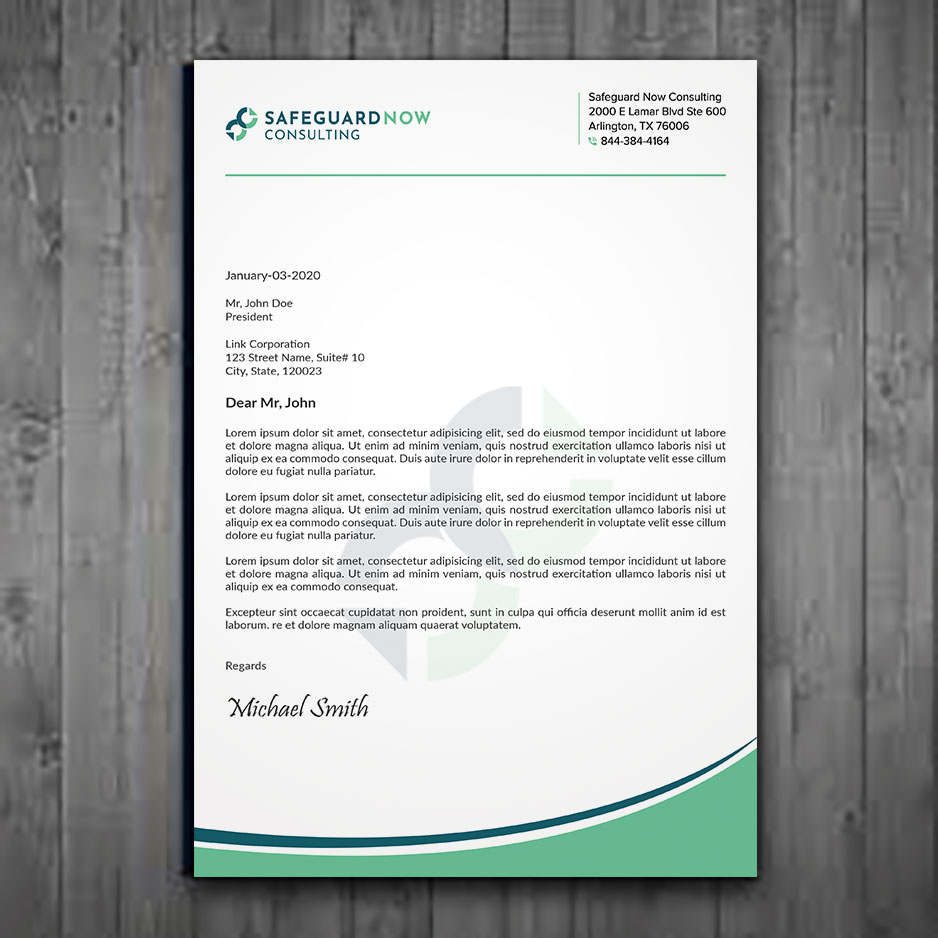 Letterhead Design by sadikul islam for Safeguard Now Consulting | Design #28907712