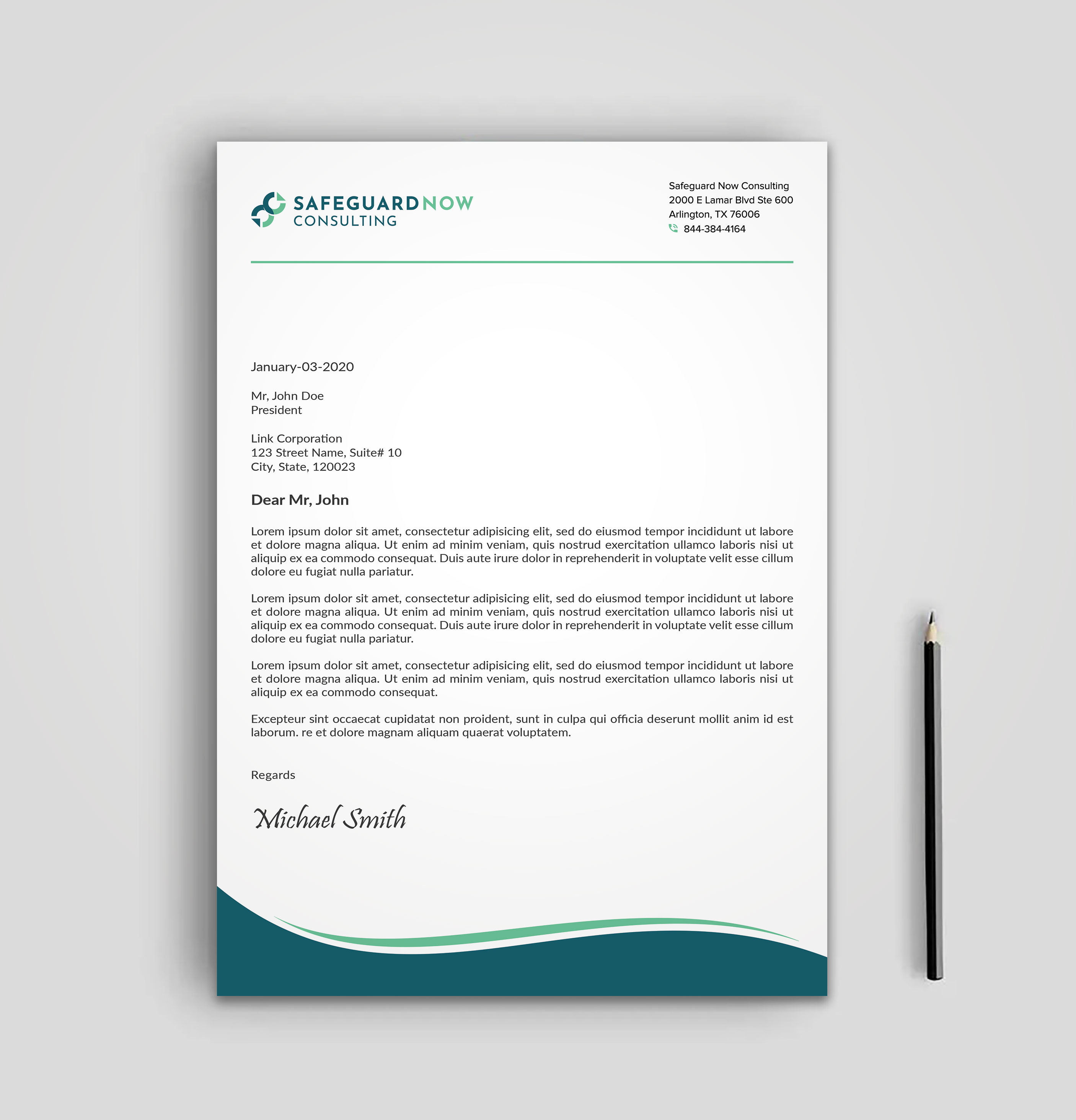 Diseño de Membrete por sadikul islam para Safeguard Now Consulting | Diseño #28908127