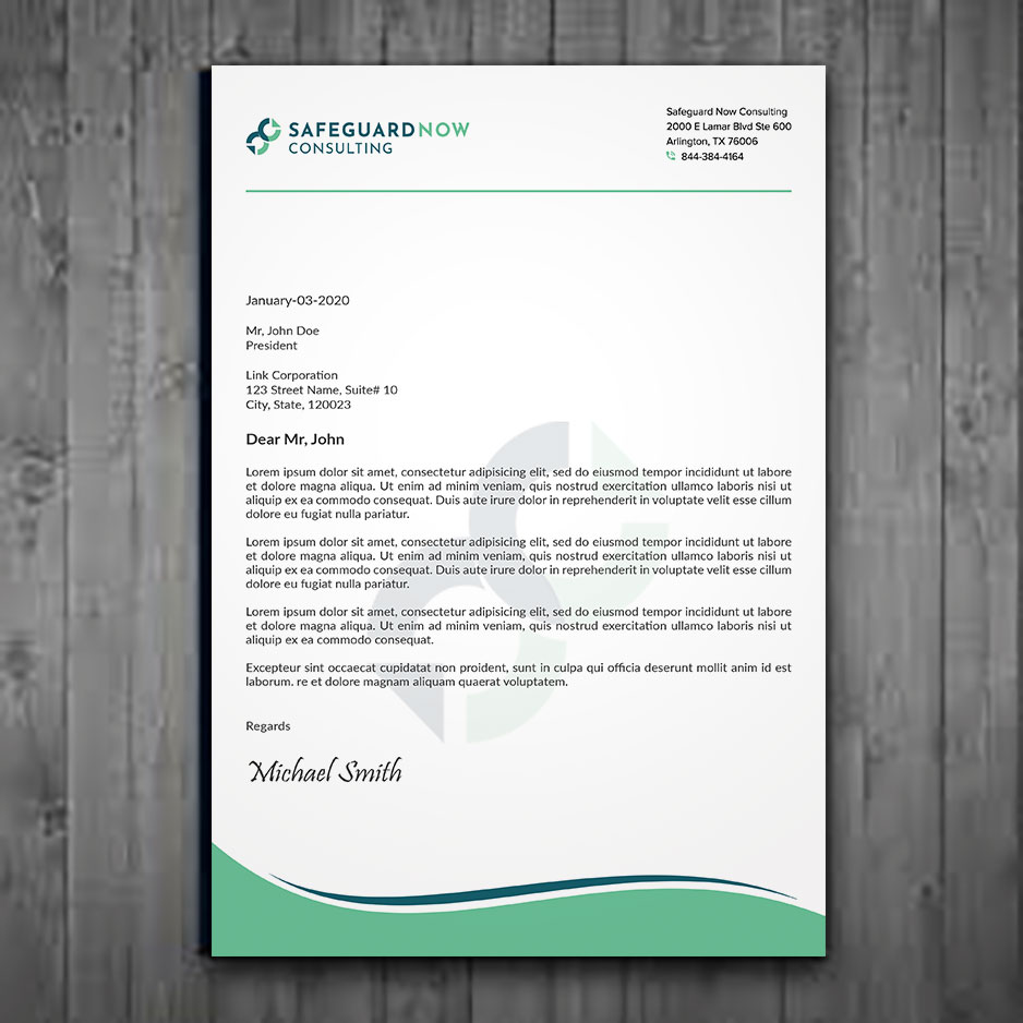 Diseño de Membrete por sadikul islam para Safeguard Now Consulting | Diseño #28908135