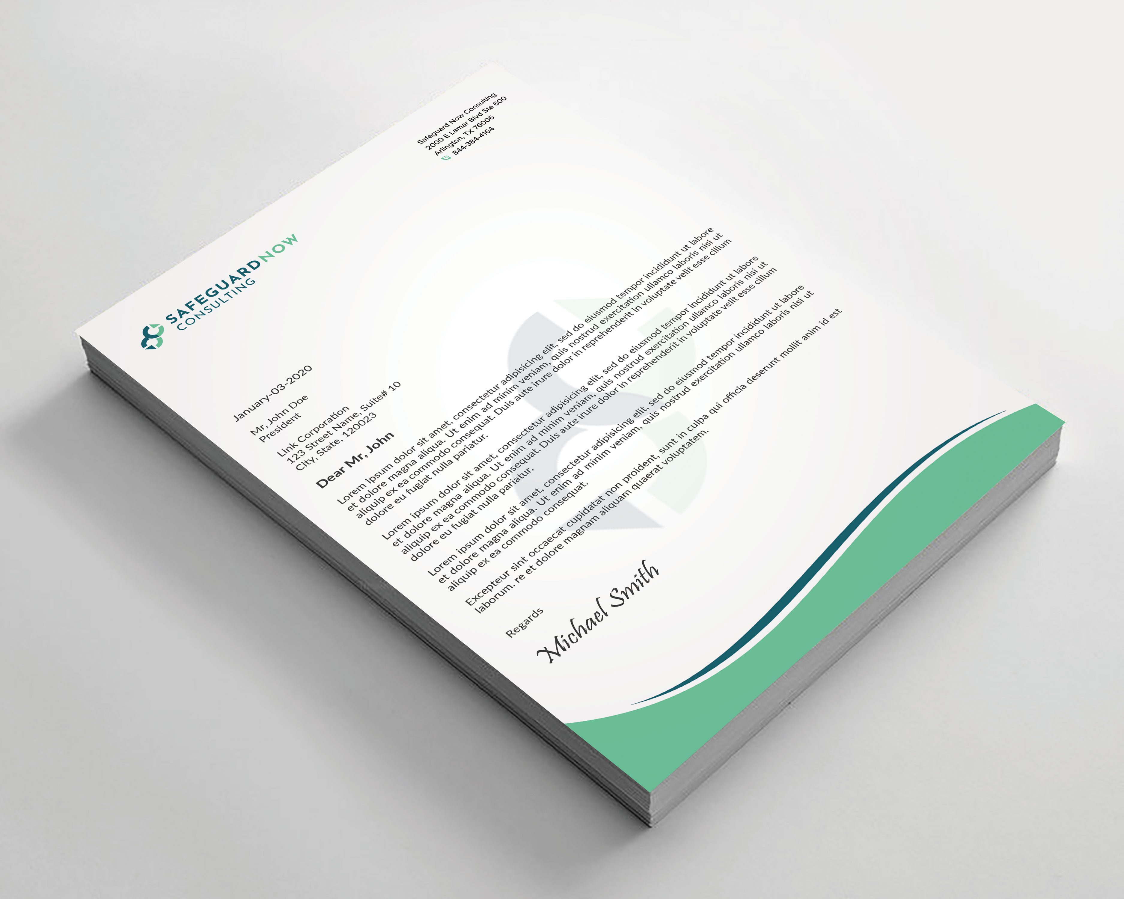 Diseño de Membrete por sadikul islam para Safeguard Now Consulting | Diseño #28908144