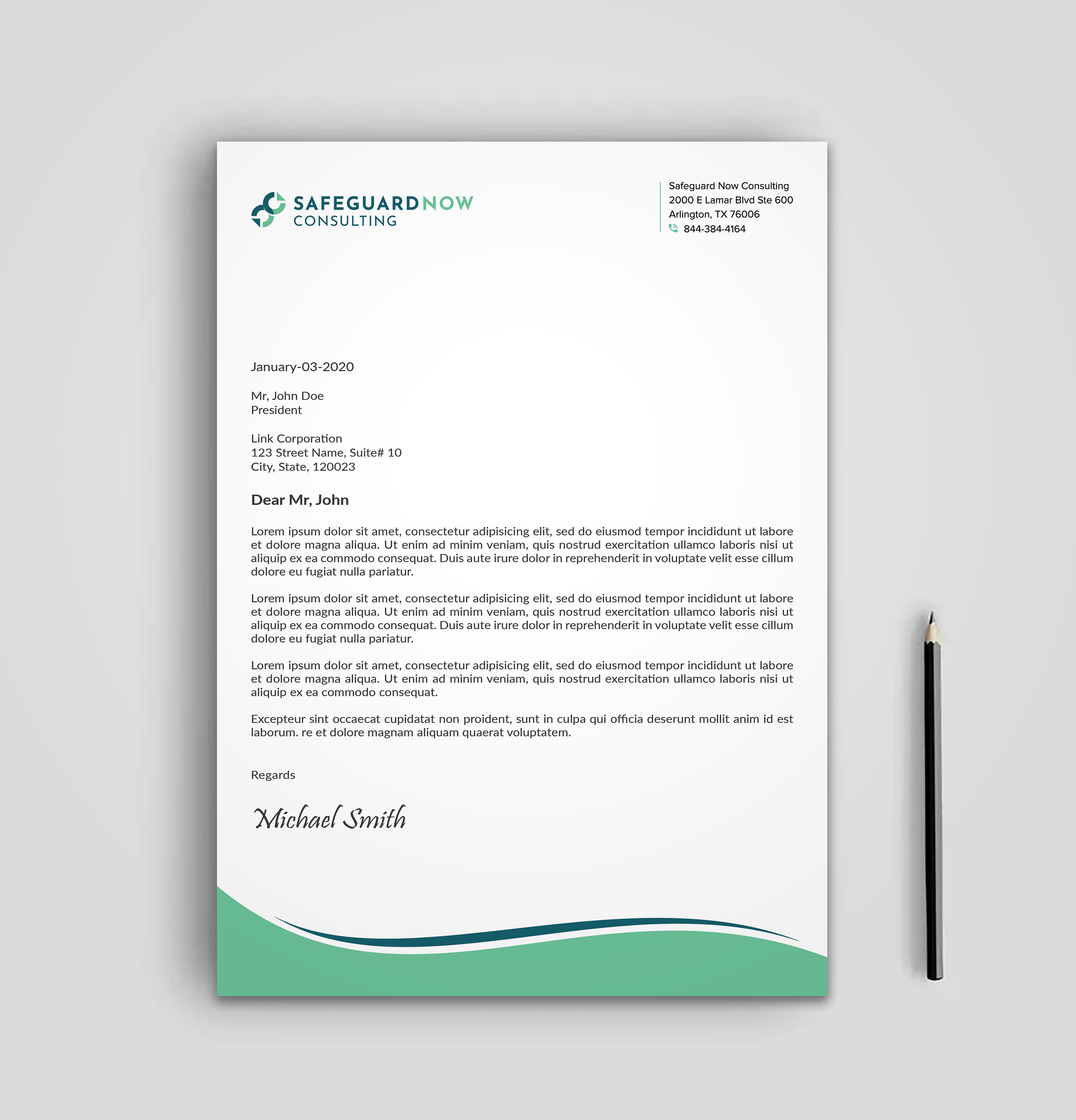 Diseño de Membrete por sadikul islam para Safeguard Now Consulting | Diseño #28908147