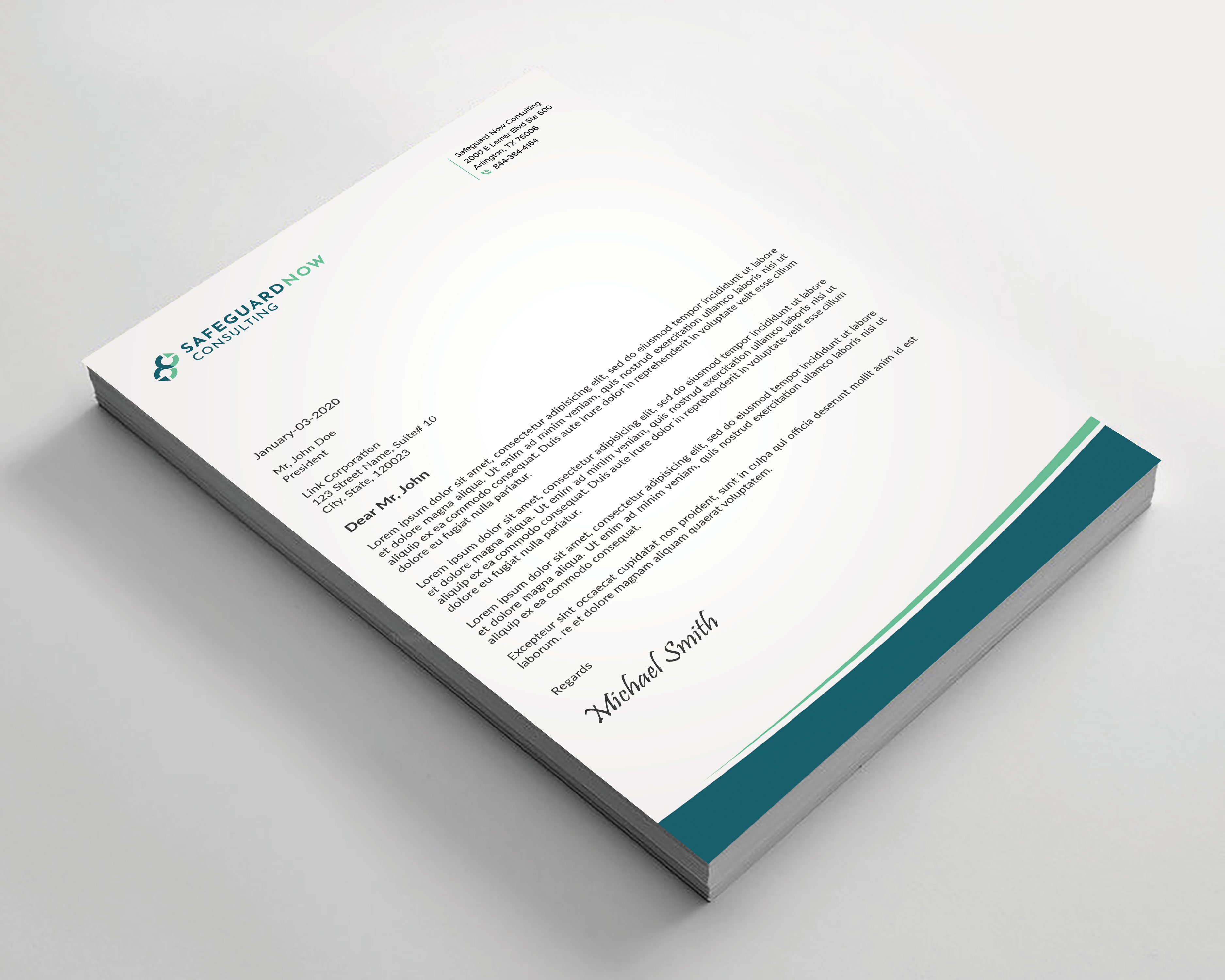 Diseño de Membrete por sadikul islam para Safeguard Now Consulting | Diseño #28908158