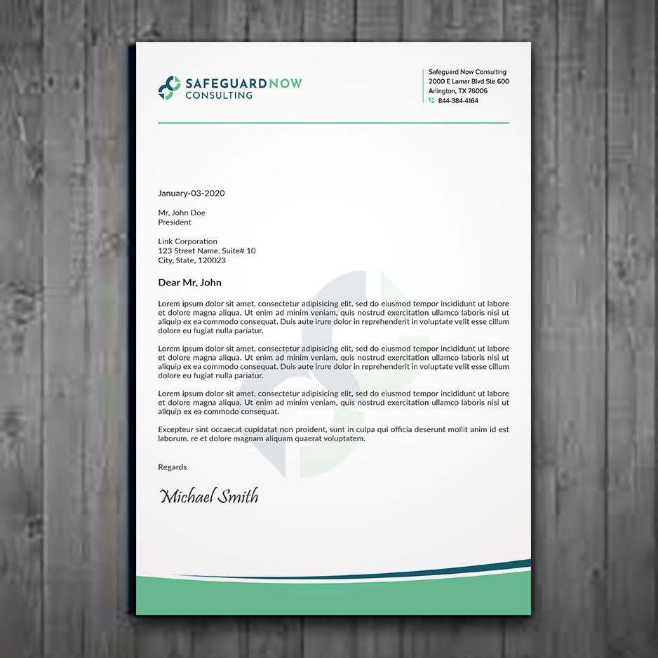 Letterhead Design by sadikul islam for Safeguard Now Consulting | Design #28908172