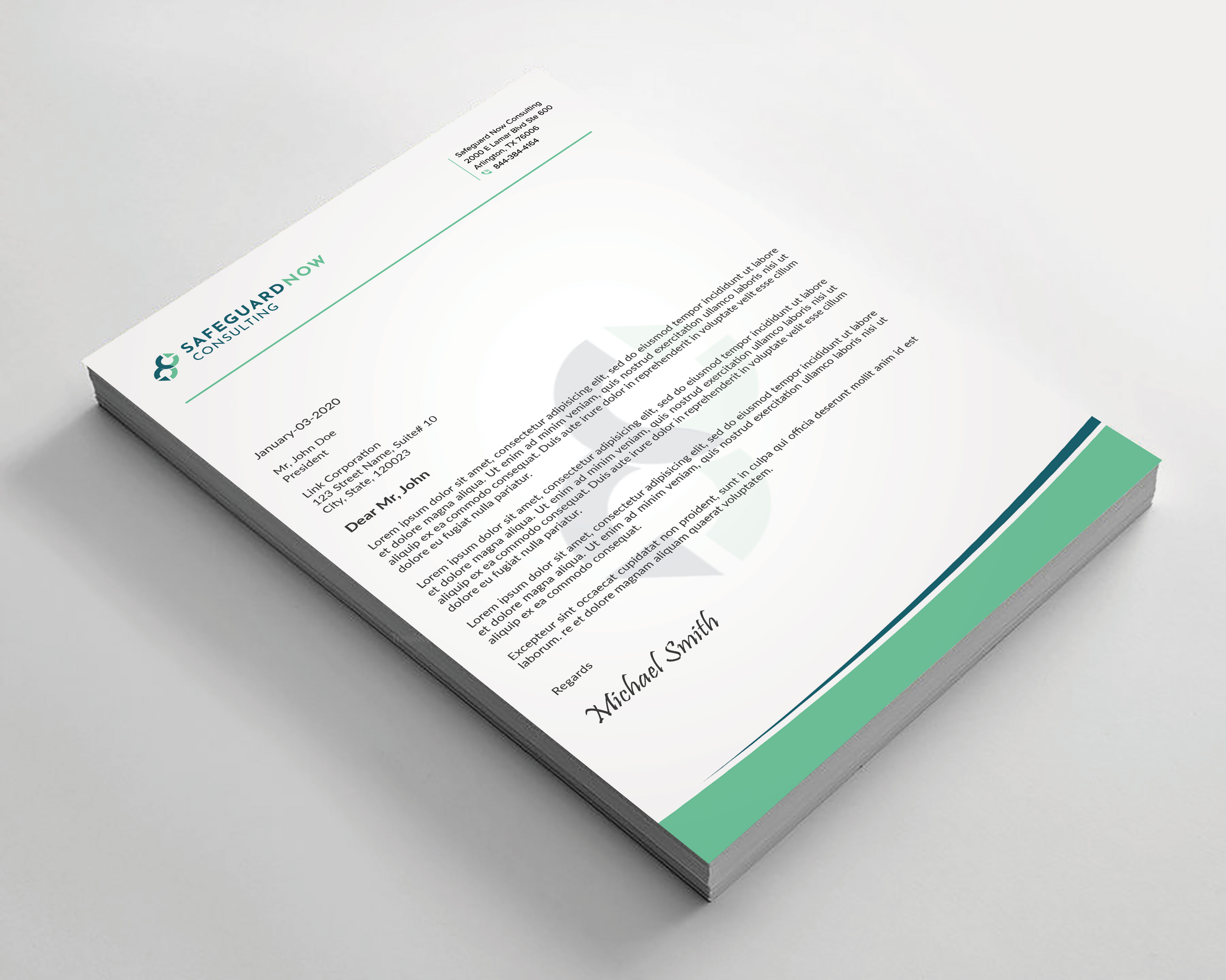 Letterhead Design by sadikul islam for Safeguard Now Consulting | Design #28908176