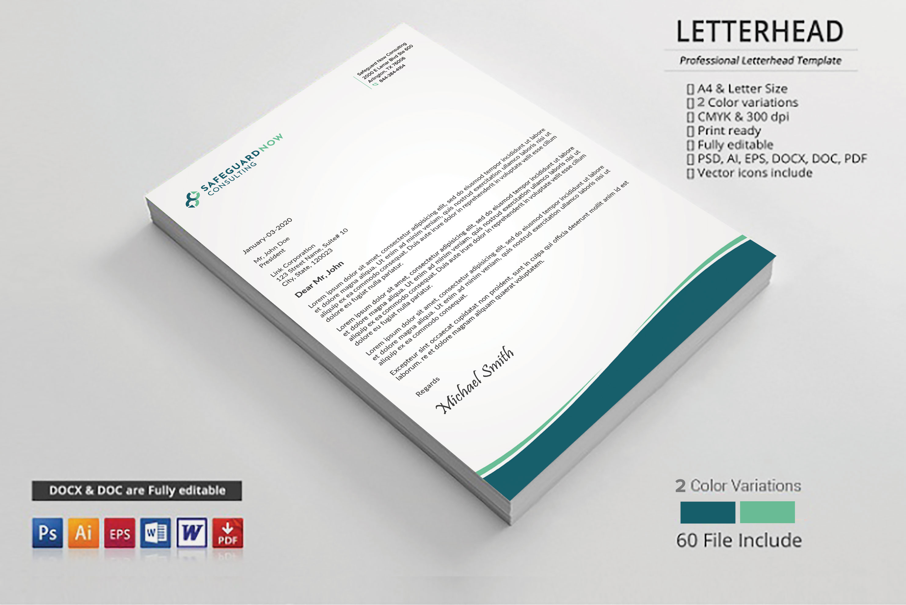 Diseño de Membrete por sadikul islam para Safeguard Now Consulting | Diseño #28908370