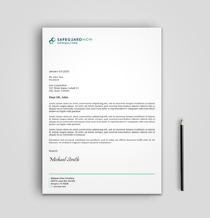 Design En-Tête par sadikul islam pour Safeguard Now Consulting | Design : #28908378