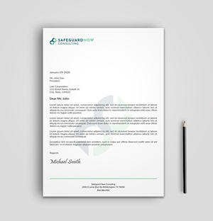 Design En-Tête par sadikul islam pour Safeguard Now Consulting | Design : #28908388