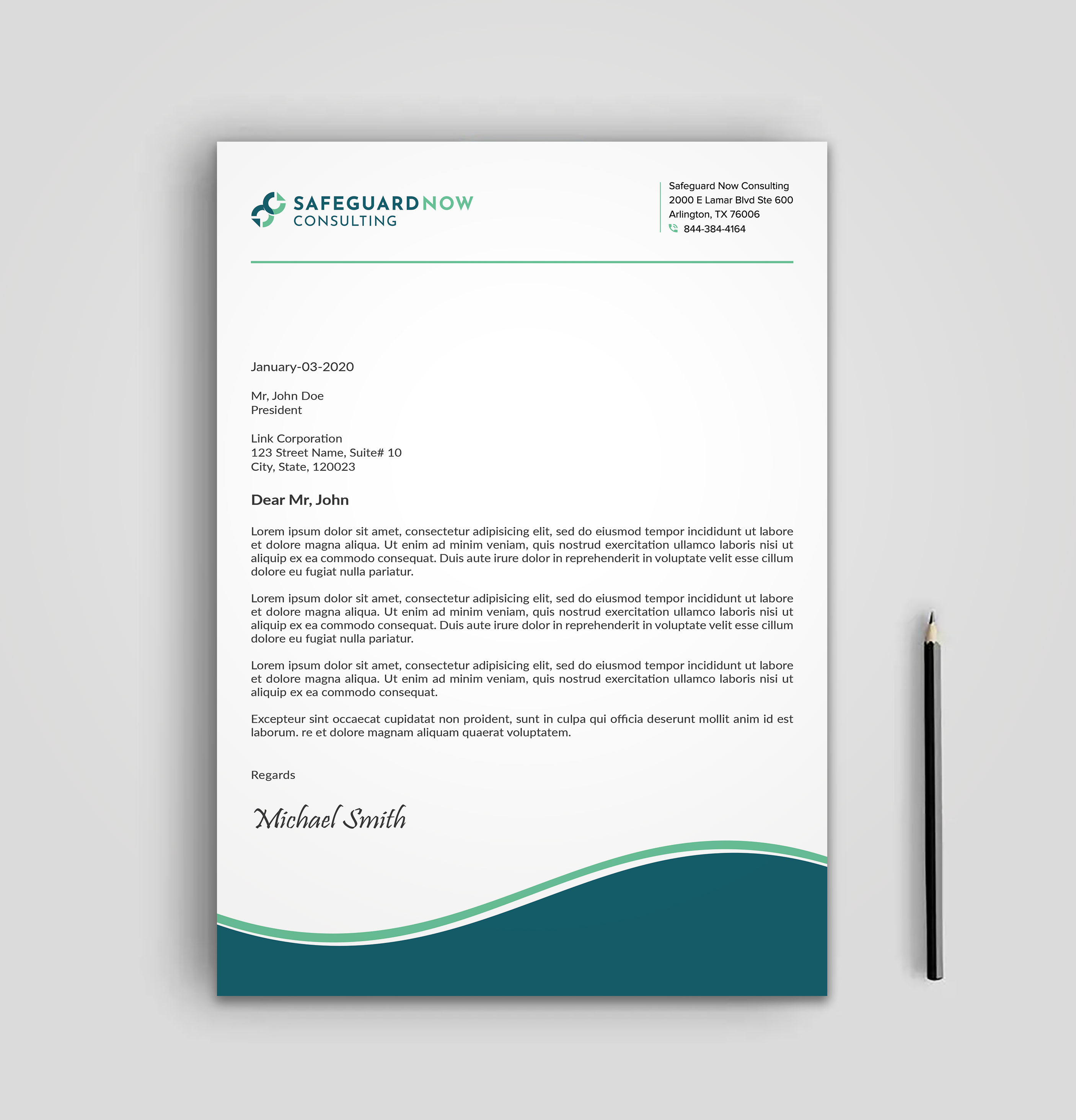 Diseño de Membrete por sadikul islam para Safeguard Now Consulting | Diseño #28908447