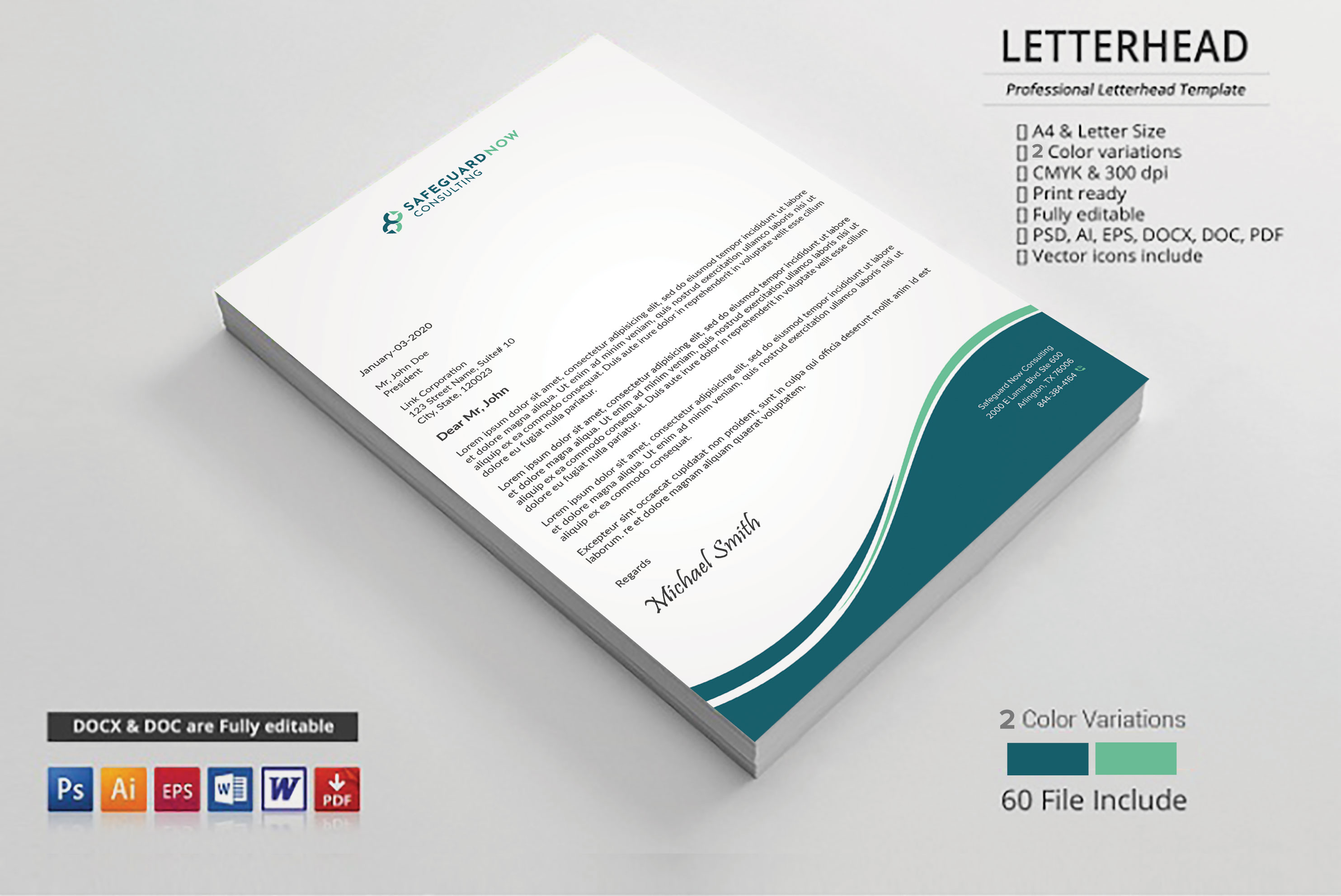 Diseño de Membrete por sadikul islam para Safeguard Now Consulting | Diseño #28909414