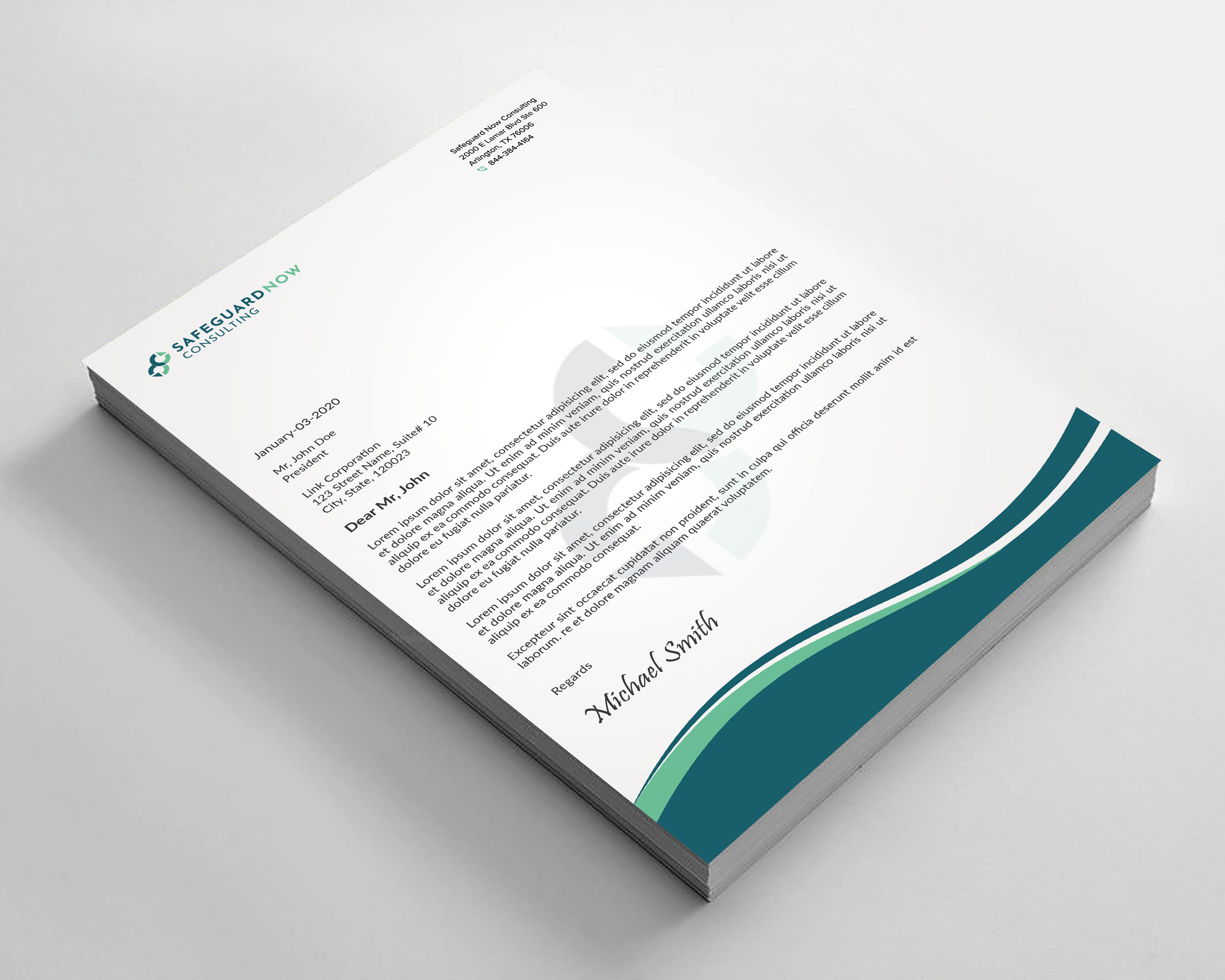 Diseño de Membrete por sadikul islam para Safeguard Now Consulting | Diseño #28909768