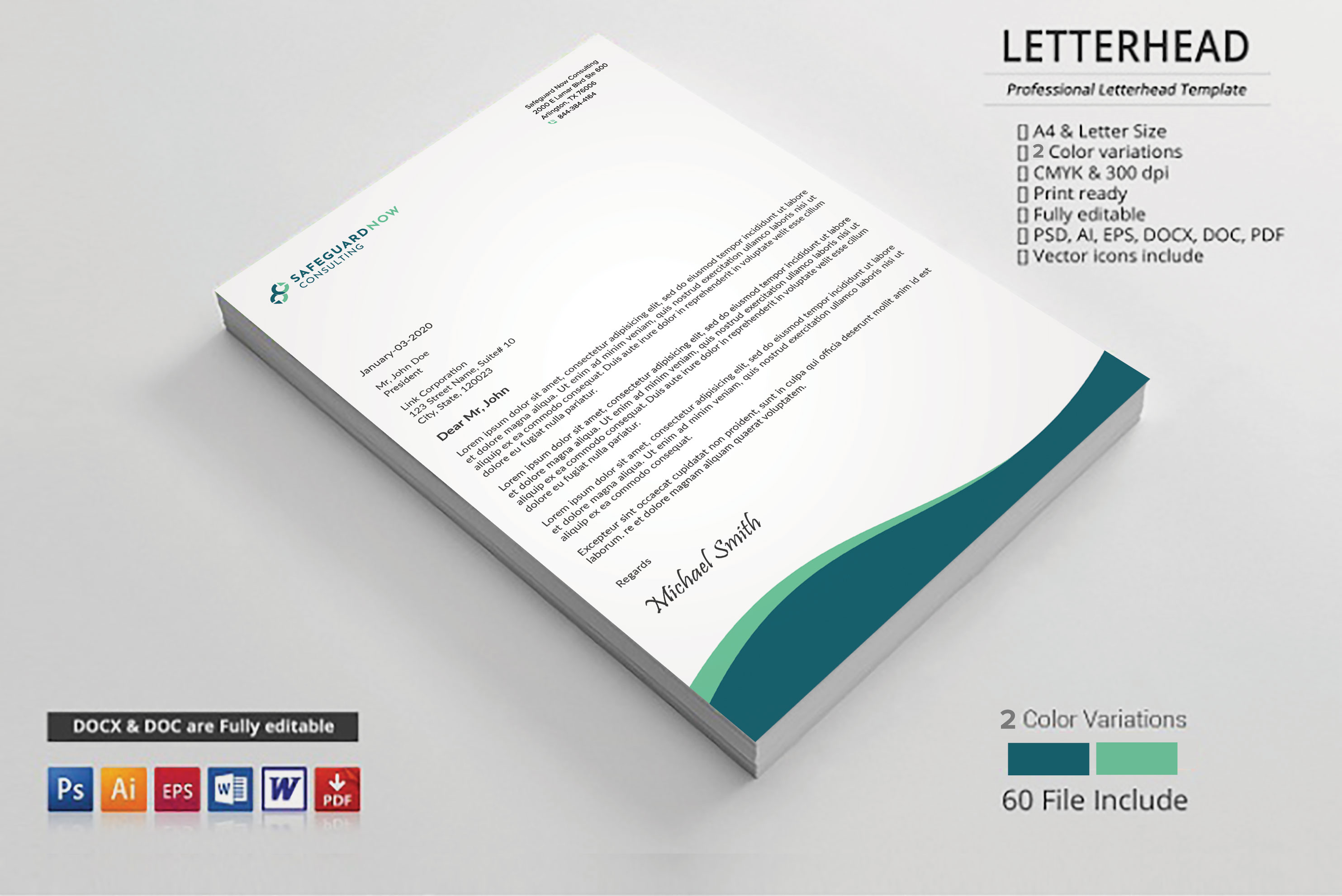 Diseño de Membrete por sadikul islam para Safeguard Now Consulting | Diseño #28909773