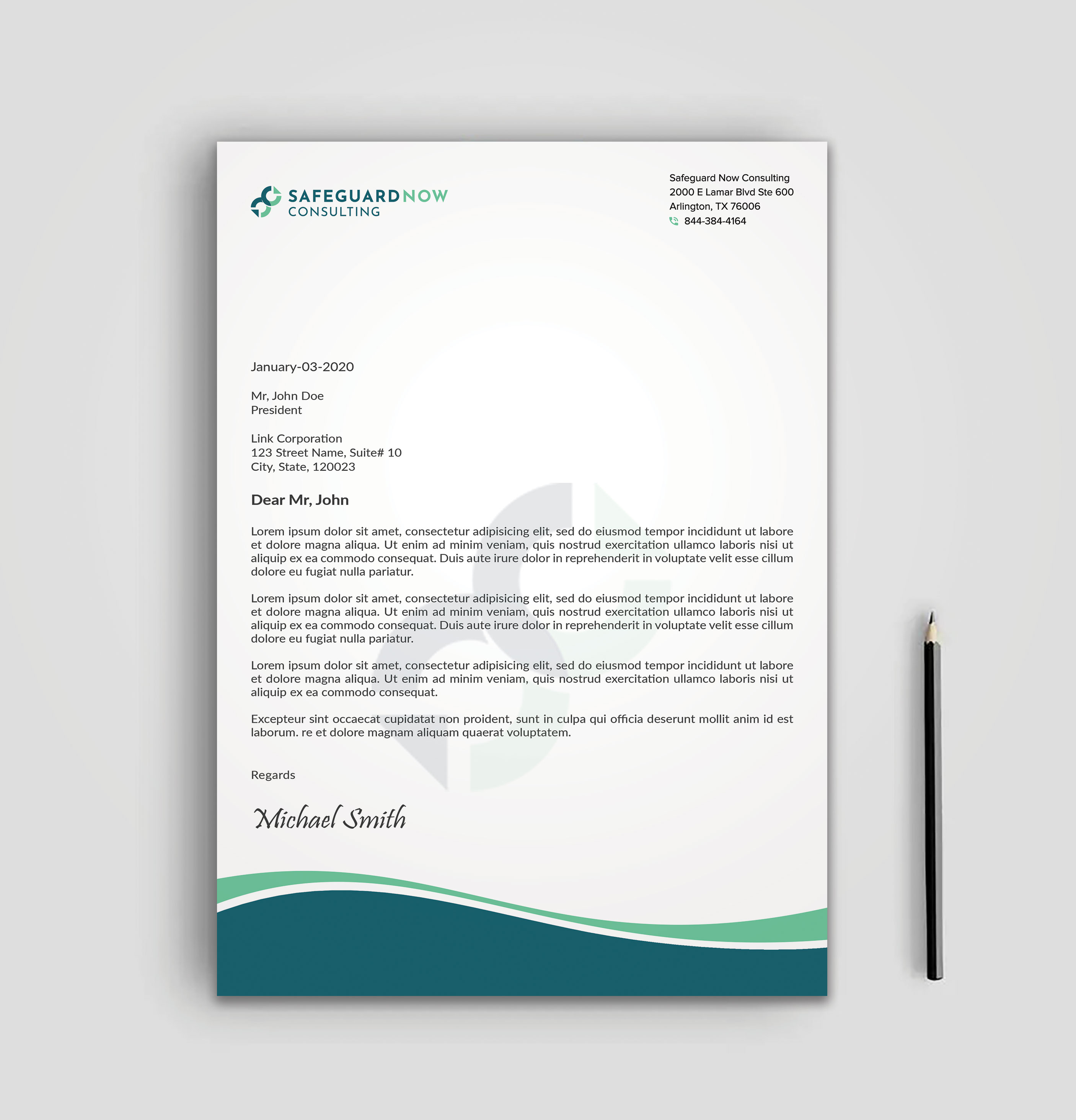 Diseño de Membrete por sadikul islam para Safeguard Now Consulting | Diseño #28909810