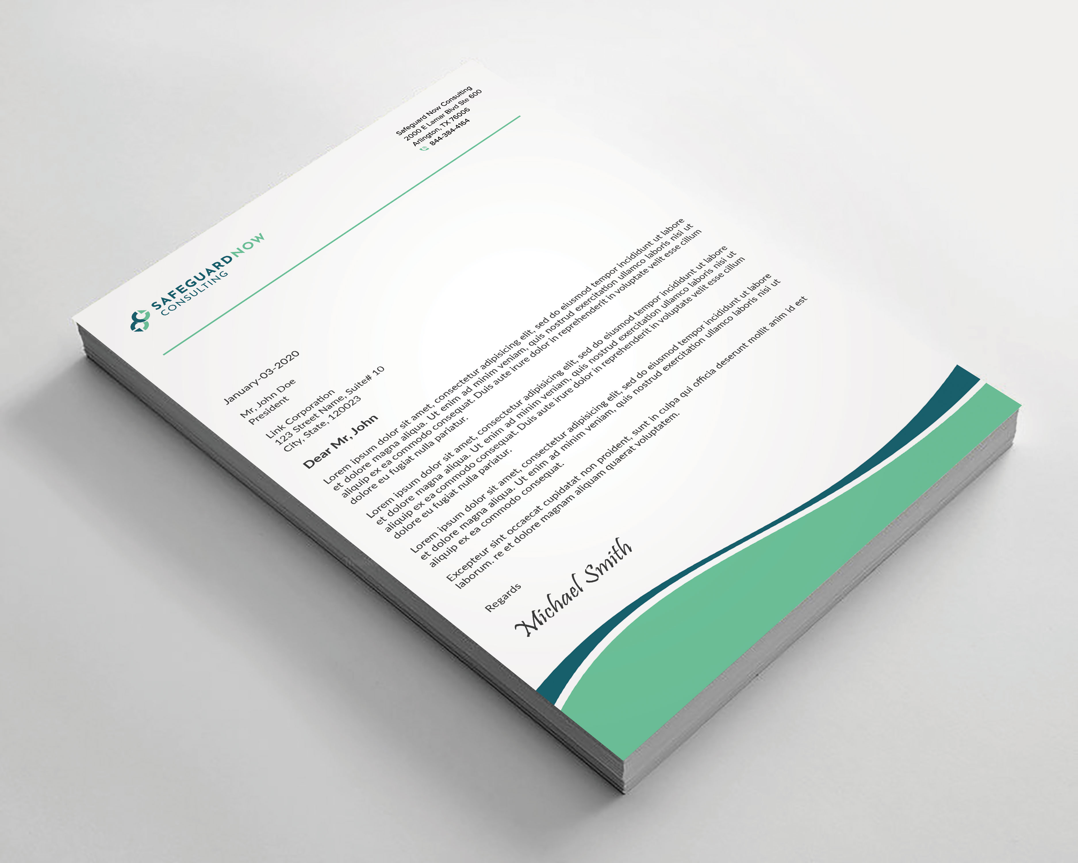 Diseño de Membrete por sadikul islam para Safeguard Now Consulting | Diseño #28909812