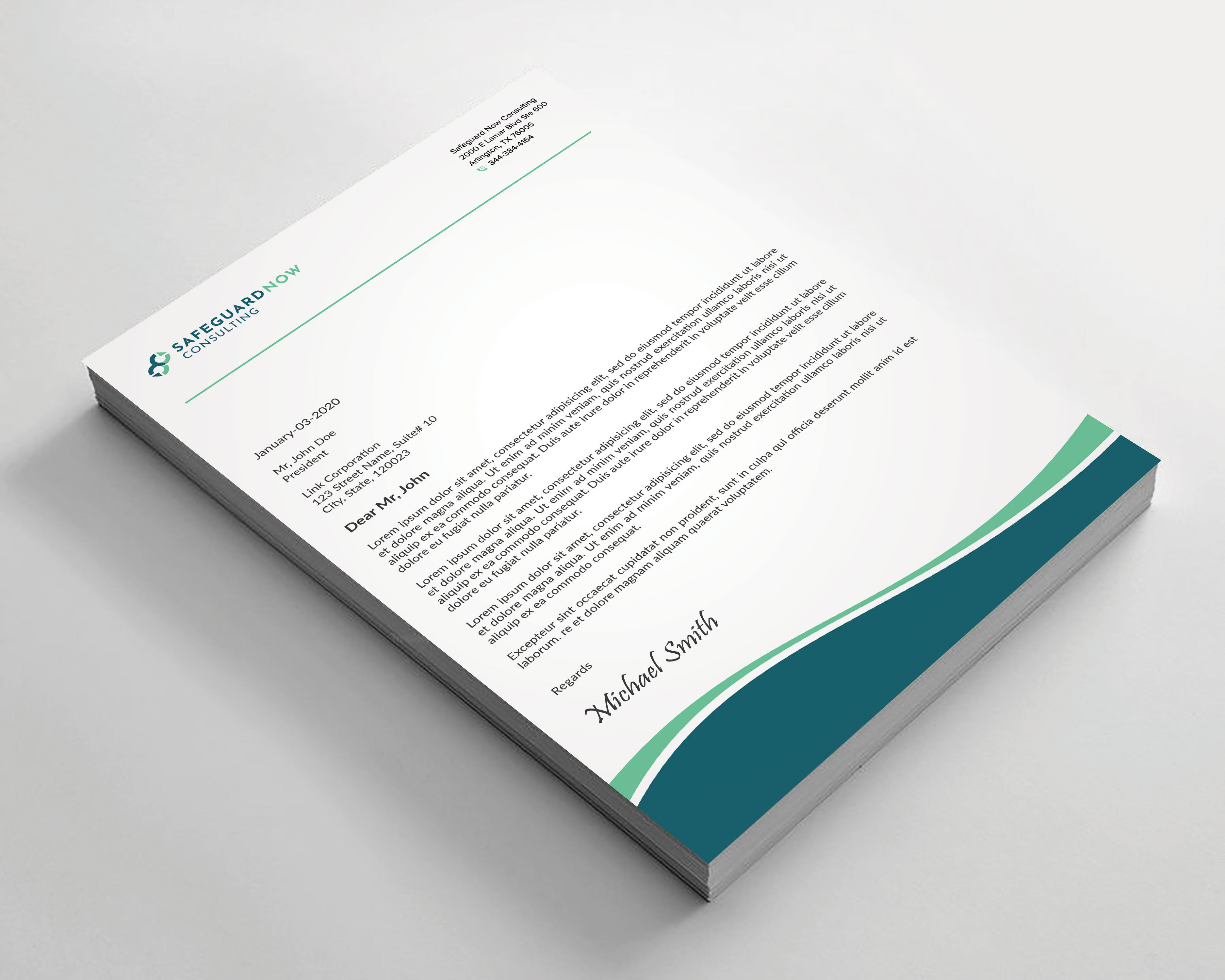 Diseño de Membrete por sadikul islam para Safeguard Now Consulting | Diseño #28909813