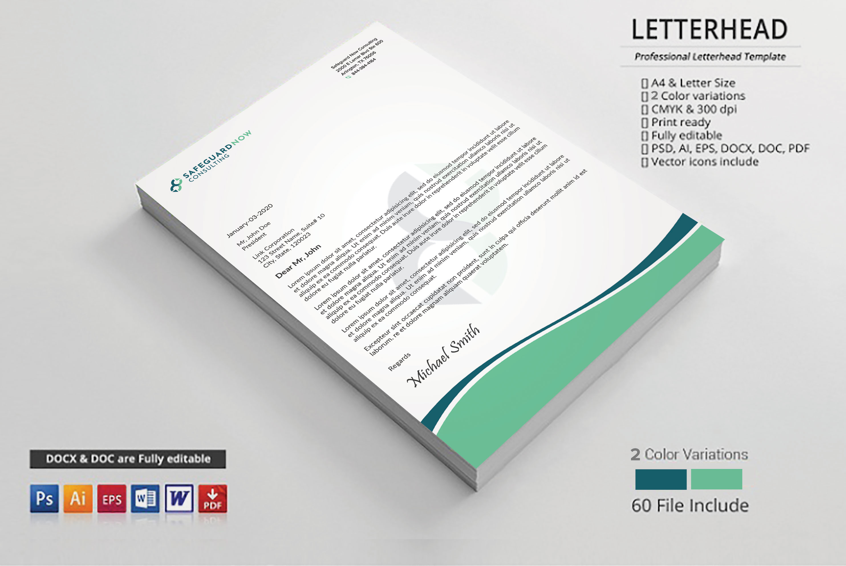 Diseño de Membrete por sadikul islam para Safeguard Now Consulting | Diseño #28909814