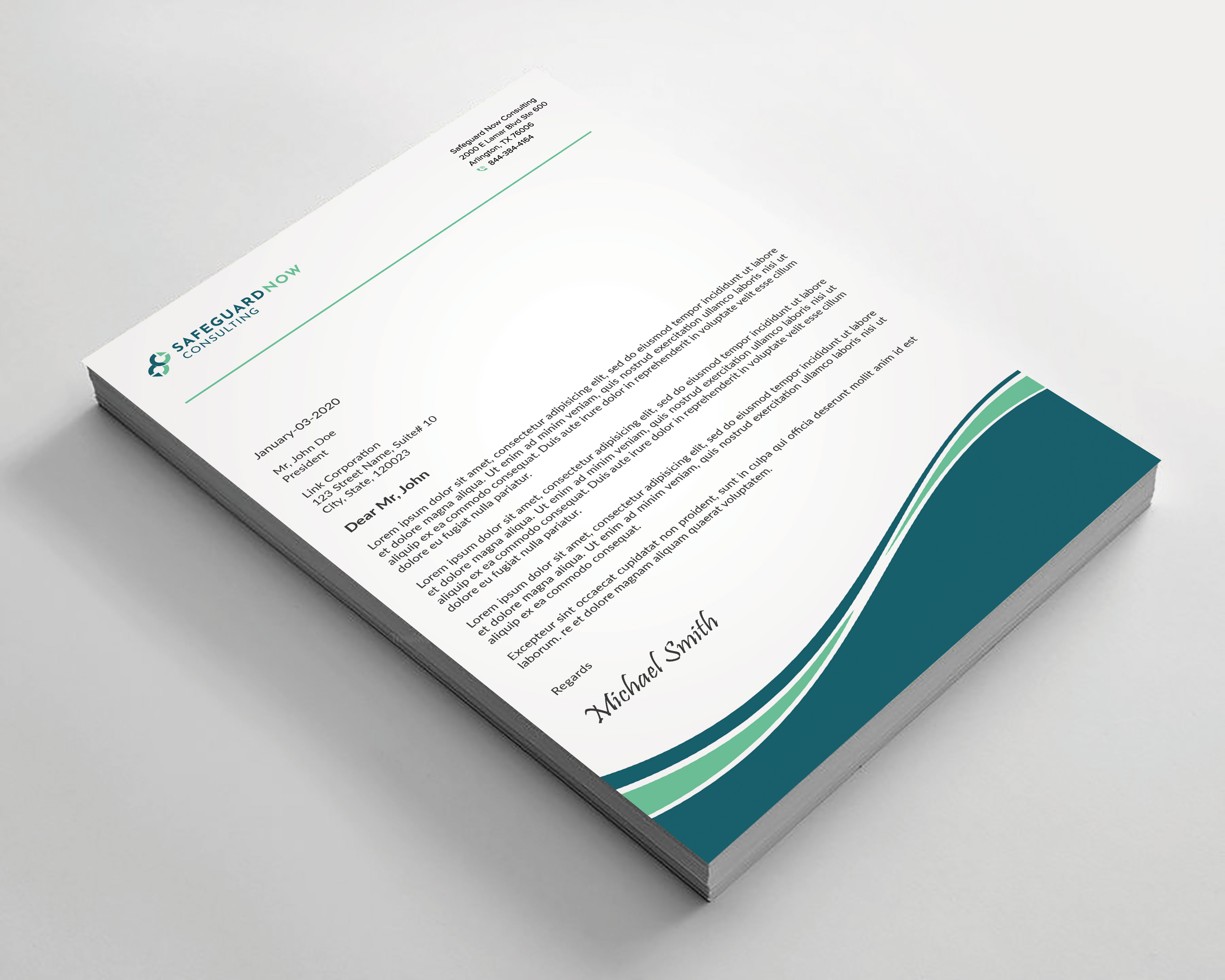 Diseño de Membrete por sadikul islam para Safeguard Now Consulting | Diseño #28909845