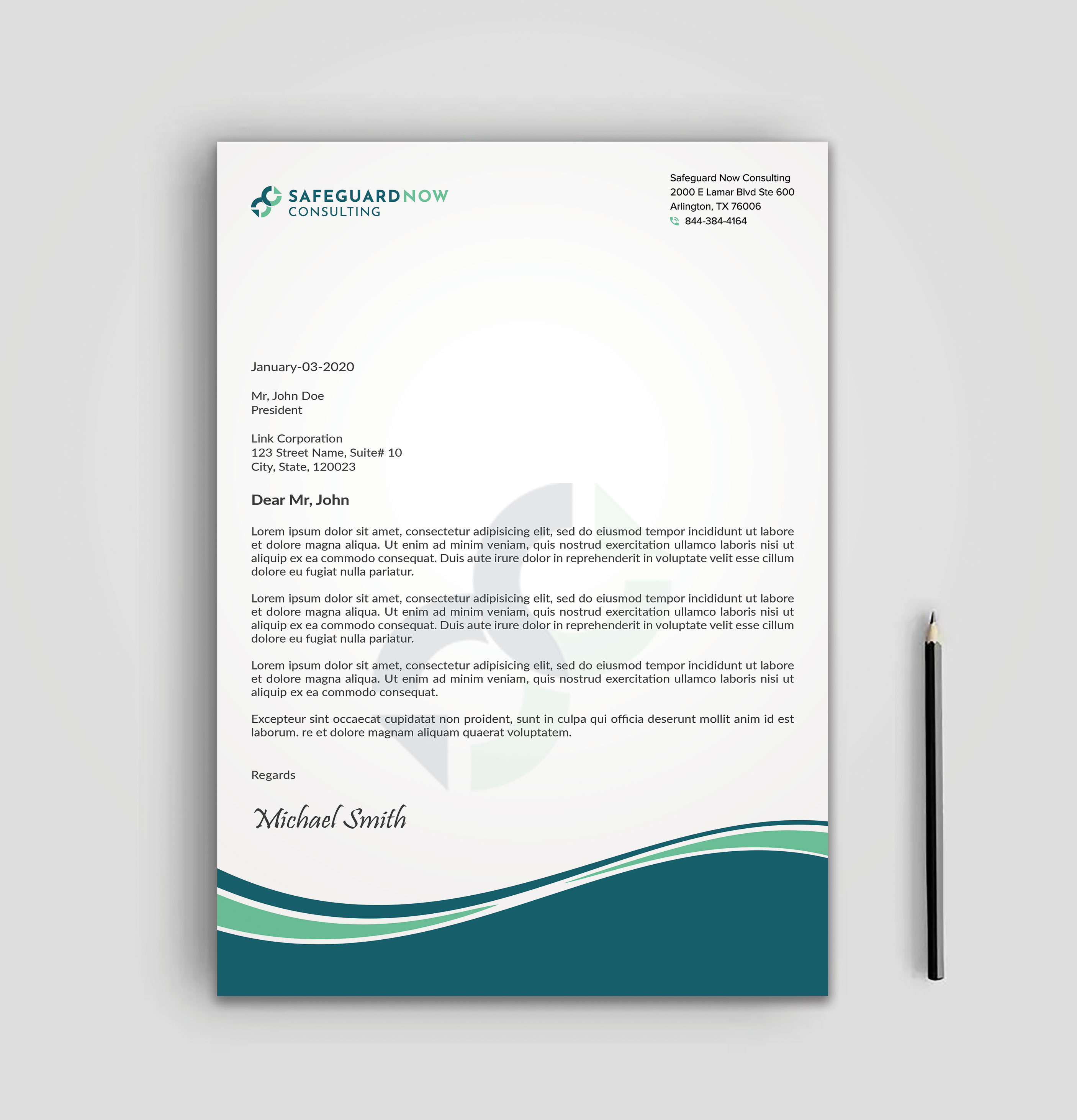 Diseño de Membrete por sadikul islam para Safeguard Now Consulting | Diseño #28909847
