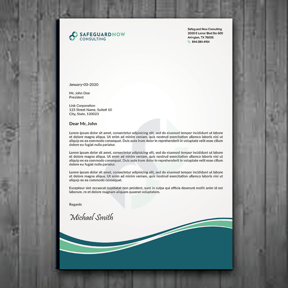 Diseño de Membrete por sadikul islam para Safeguard Now Consulting | Diseño #28909901