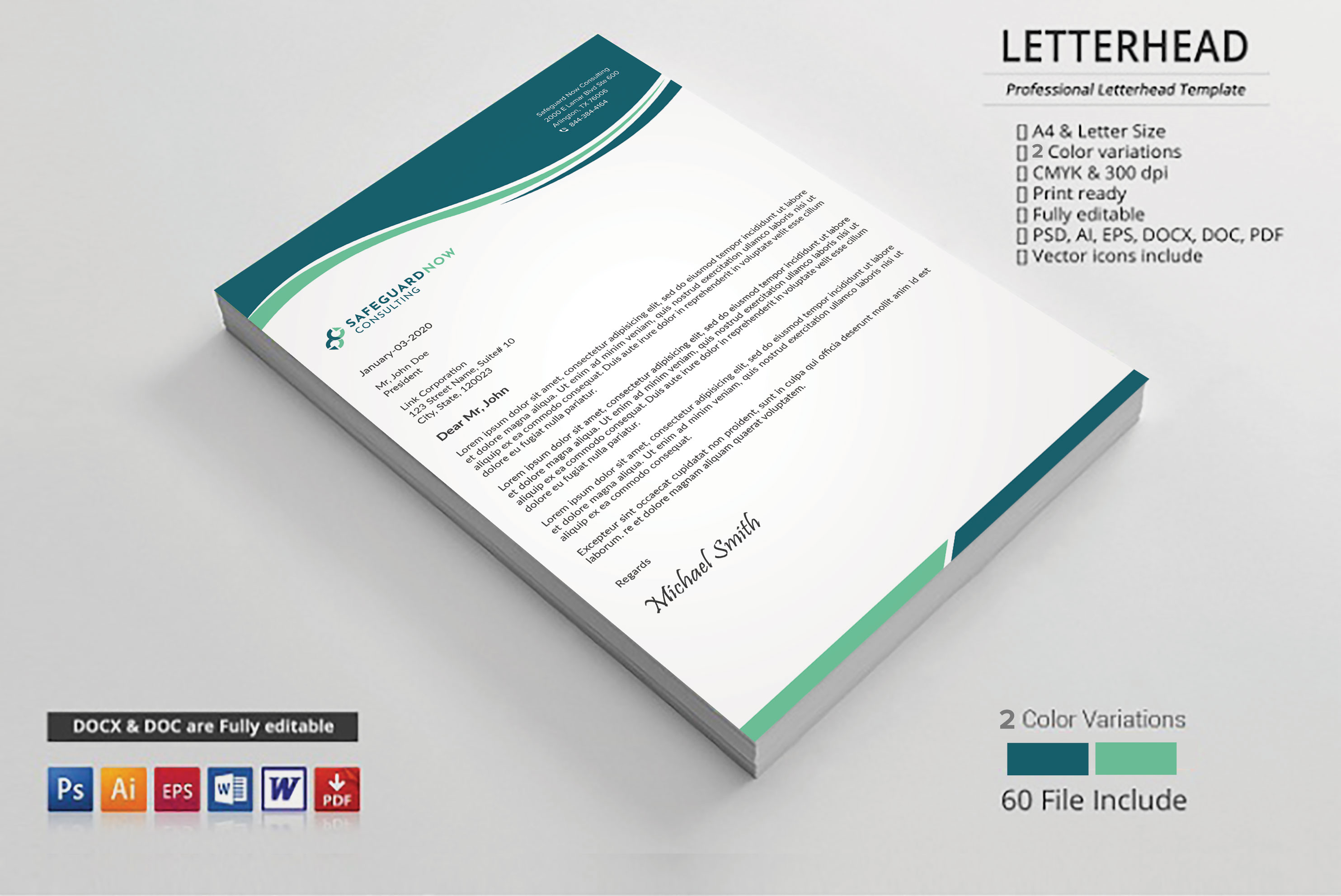 Diseño de Membrete por sadikul islam para Safeguard Now Consulting | Diseño #28910042