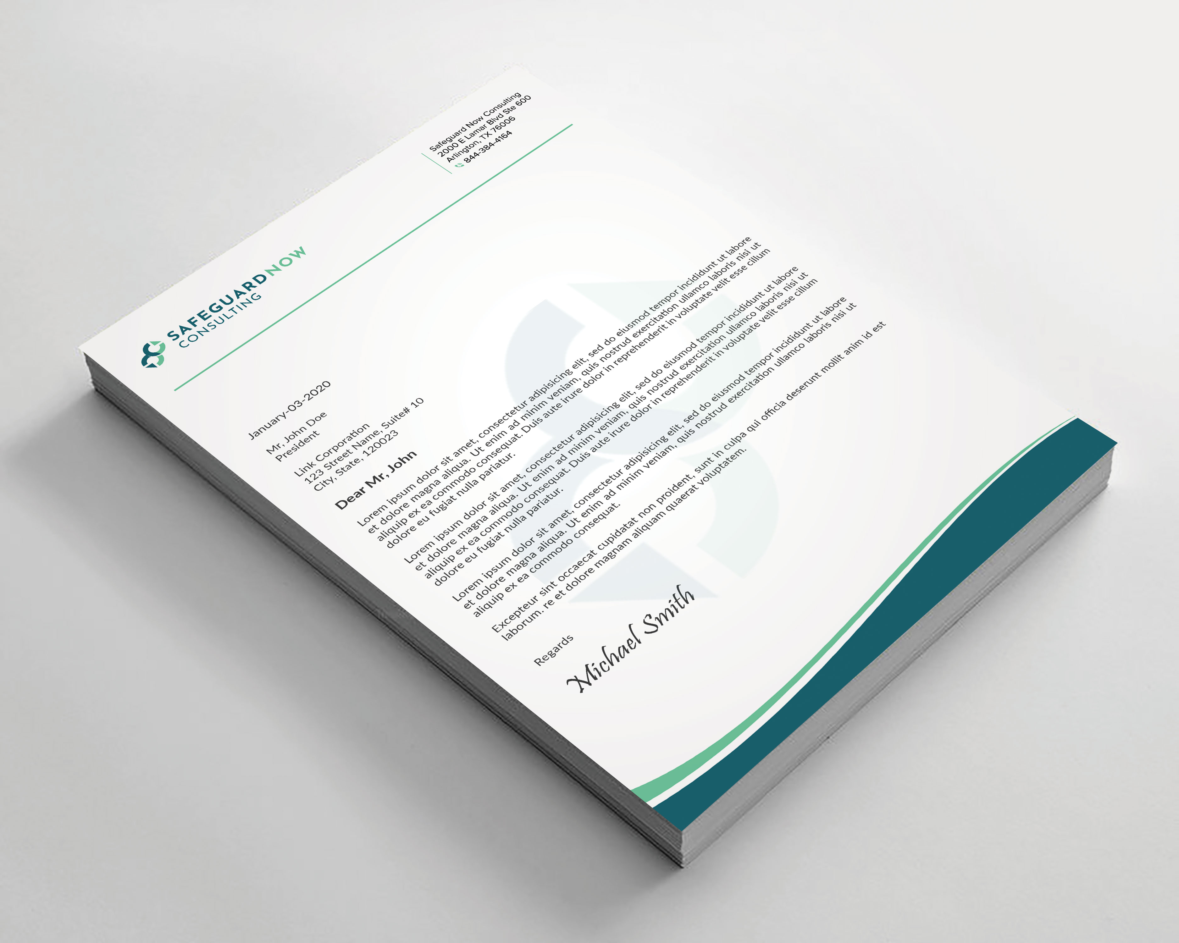Diseño de Membrete por sadikul islam para Safeguard Now Consulting | Diseño #28926753