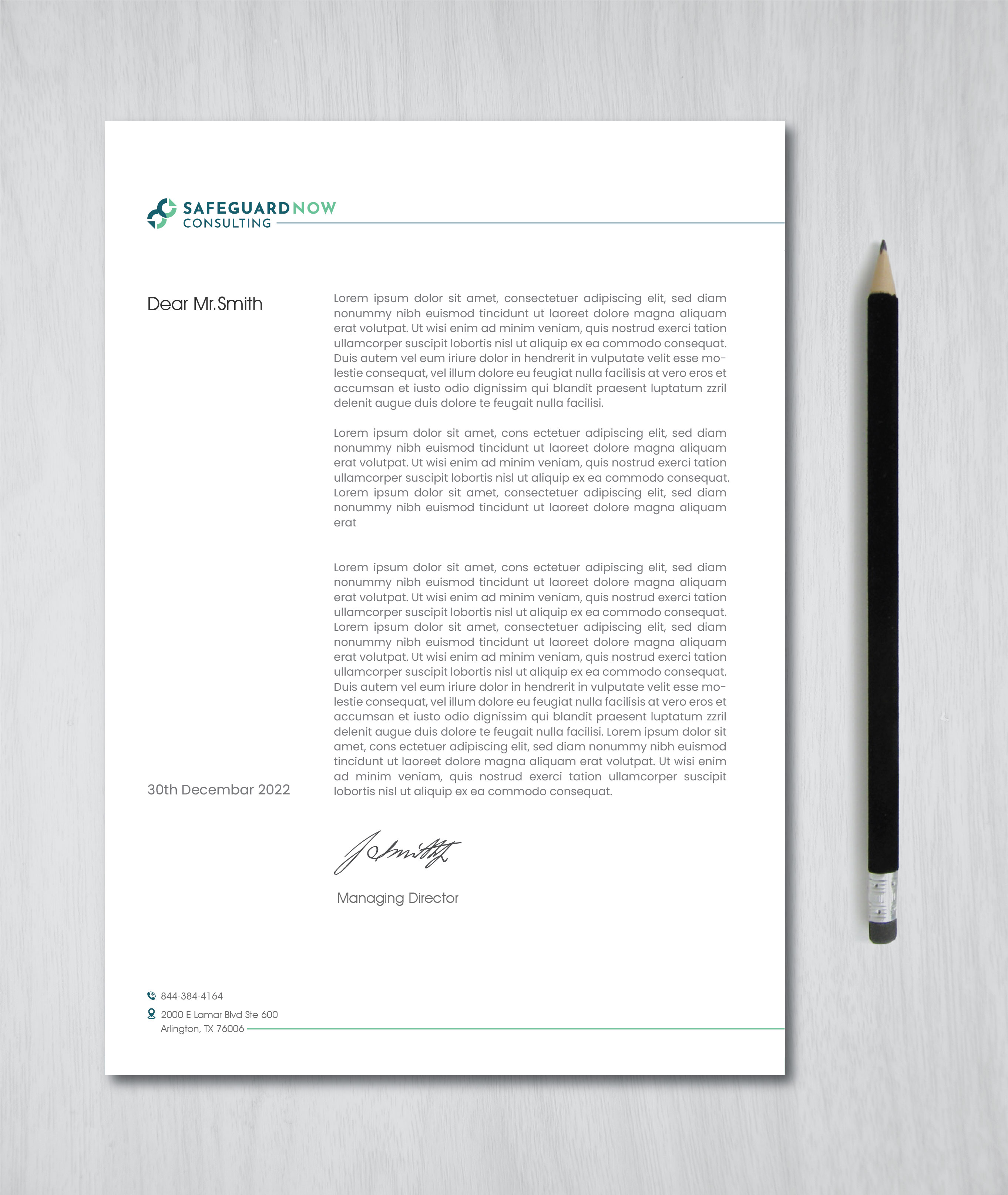 Diseño de Membrete por artbitin para Safeguard Now Consulting | Diseño #28892511