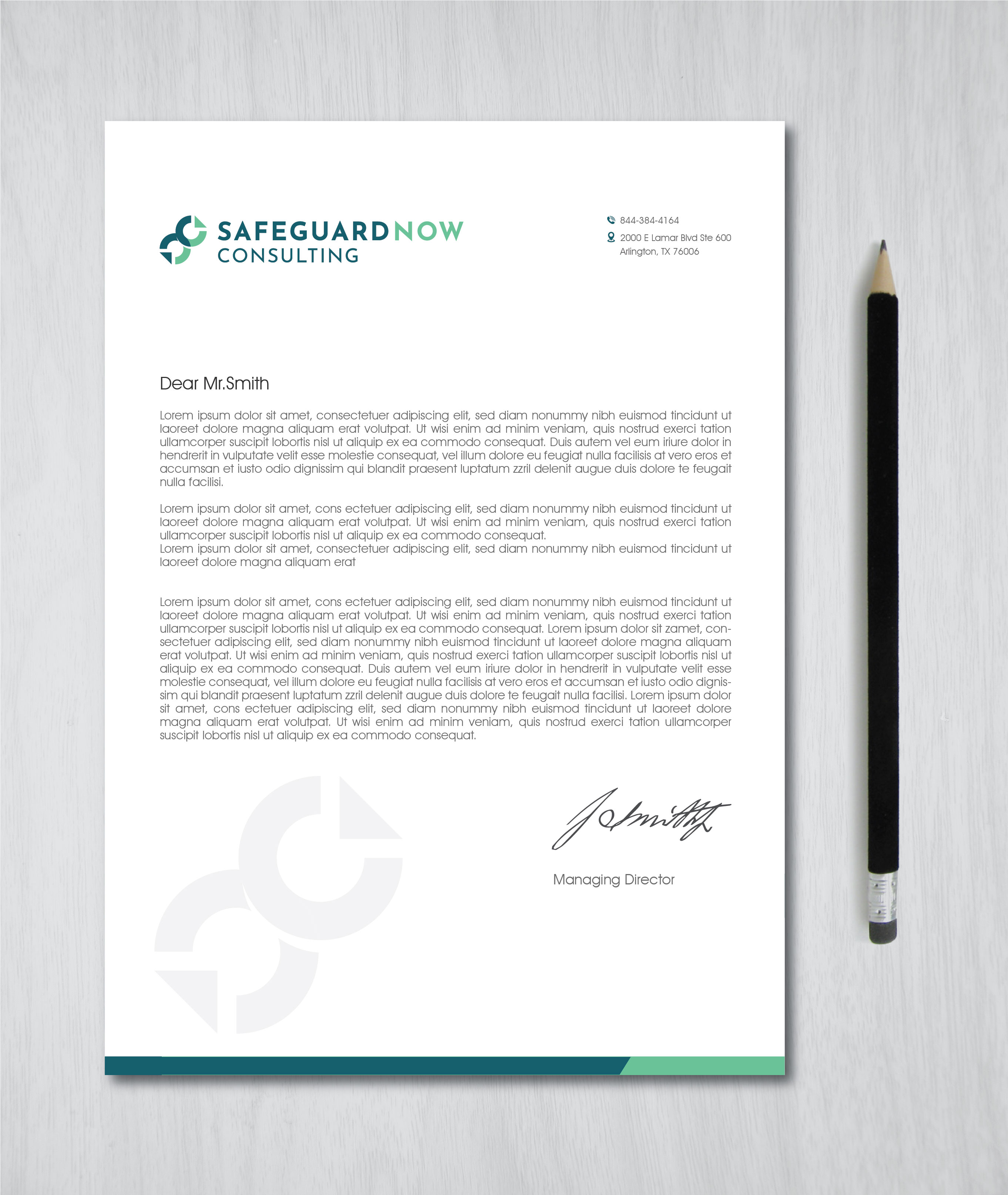 Letterhead Design by artbitin for Safeguard Now Consulting | Design #28892513