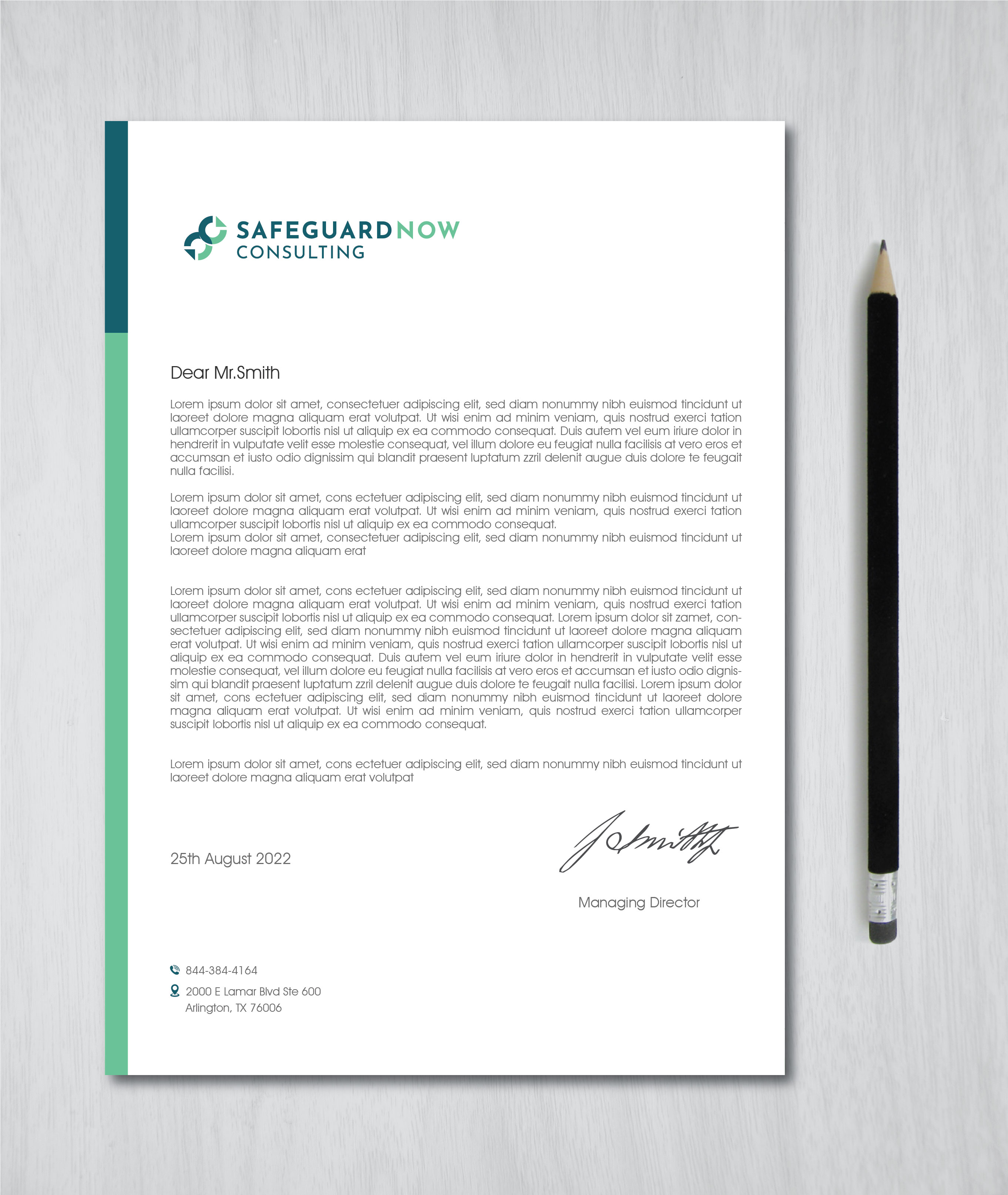 Letterhead Design by artbitin for Safeguard Now Consulting | Design #28892517