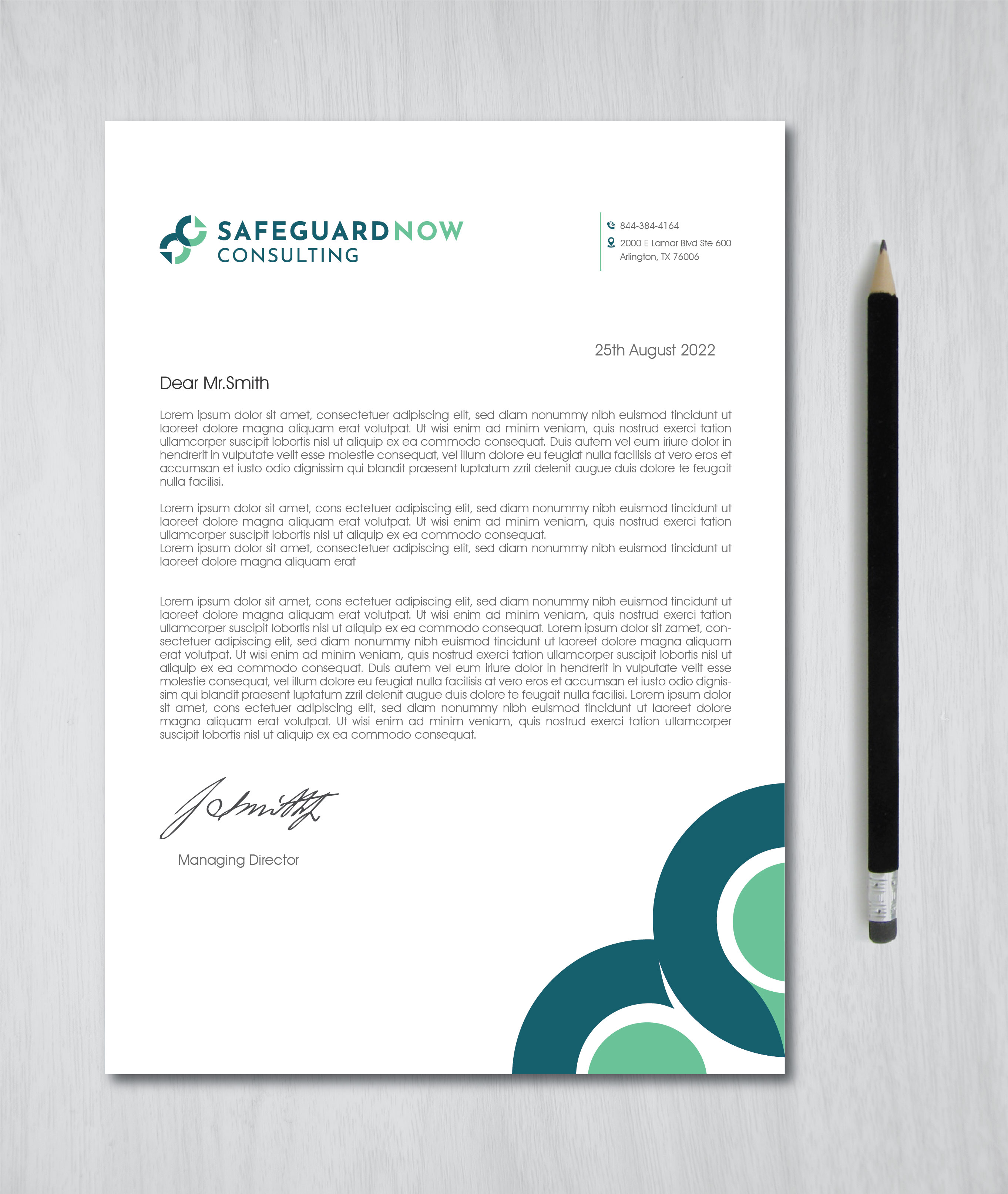 Diseño de Membrete por artbitin para Safeguard Now Consulting | Diseño #28892525