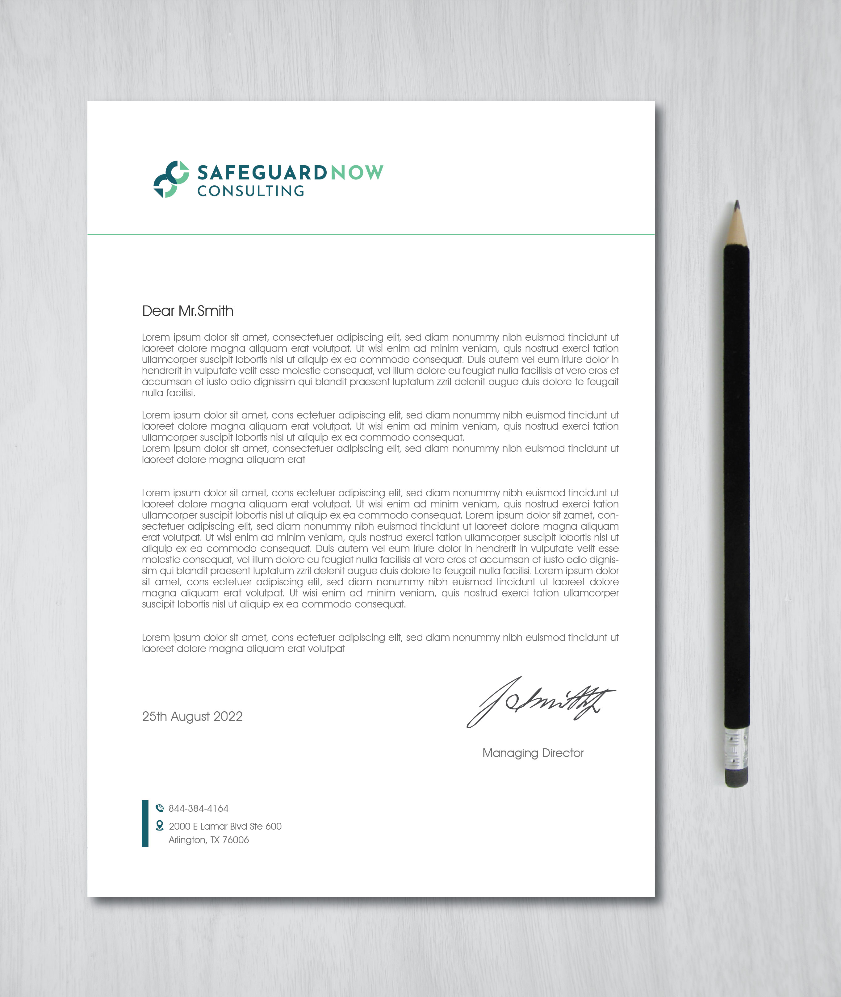 Letterhead Design by artbitin for Safeguard Now Consulting | Design #28892526