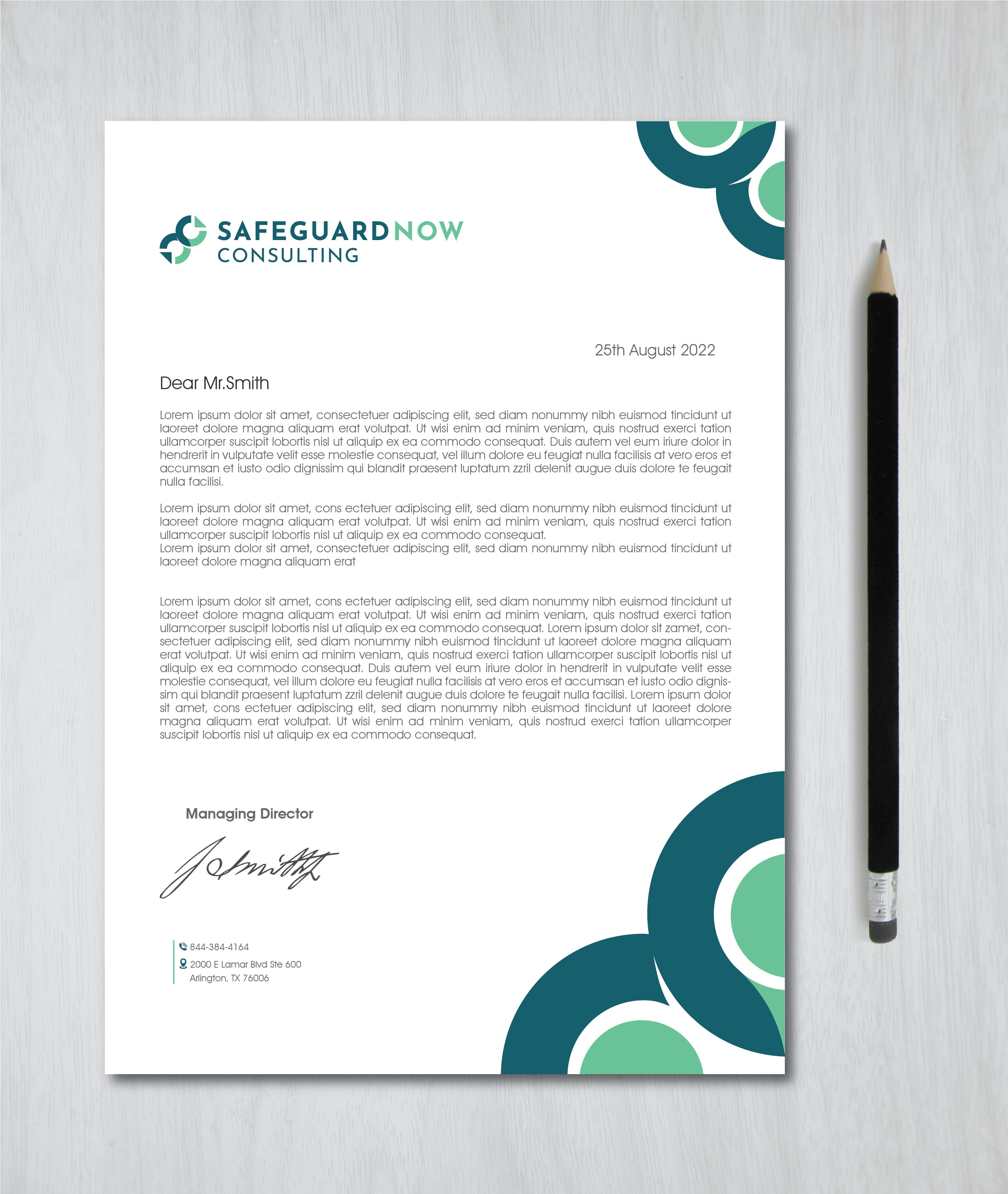 Diseño de Membrete por artbitin para Safeguard Now Consulting | Diseño #28898344