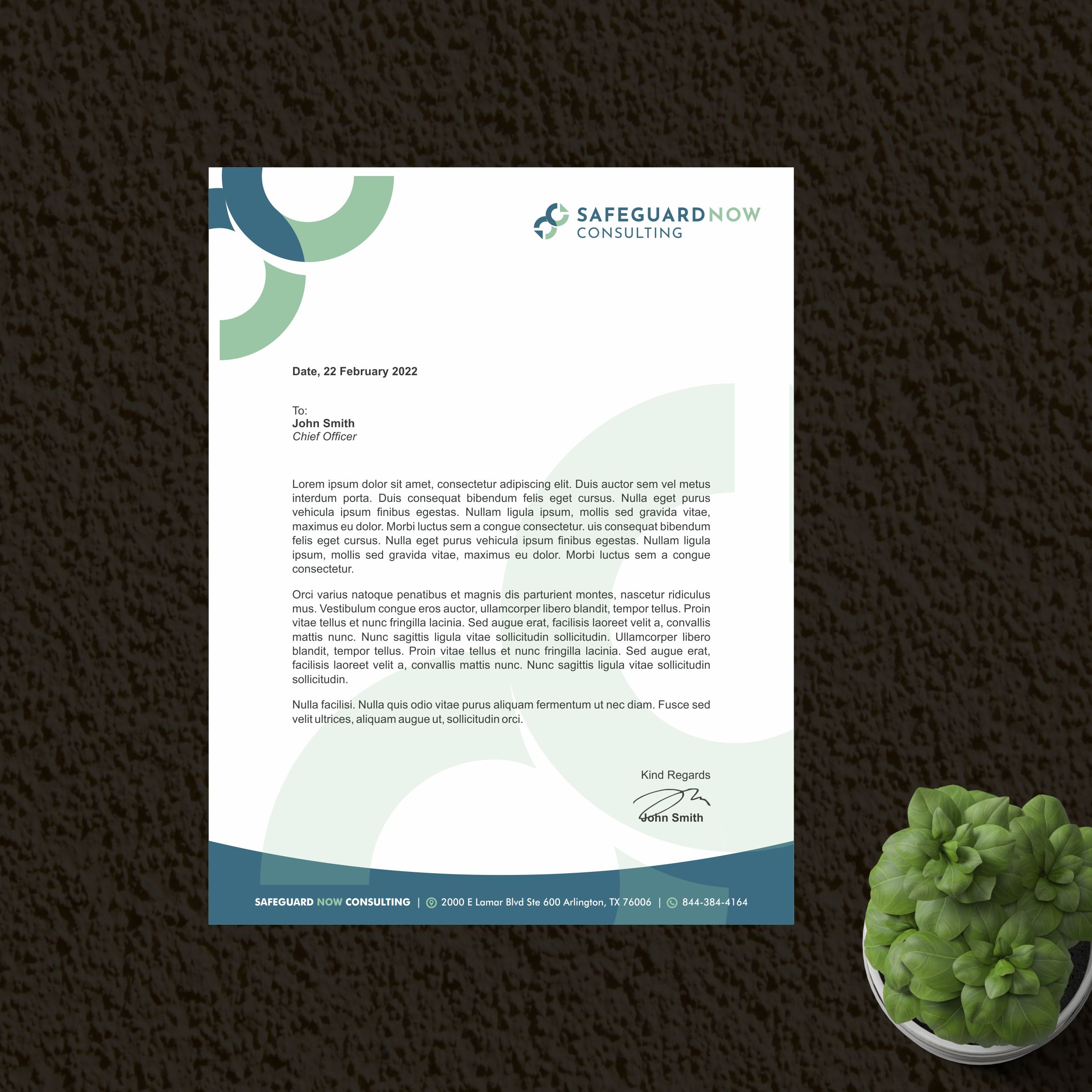 Letterhead Design by nng for Safeguard Now Consulting | Design #28898108
