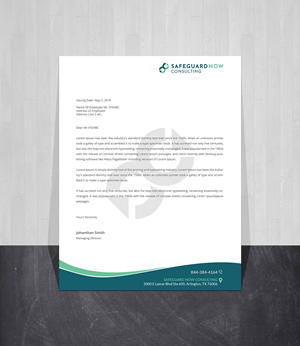 Briefkopf-Design von Creations Box 2015 für Safeguard Now Consulting | Design: #28898487