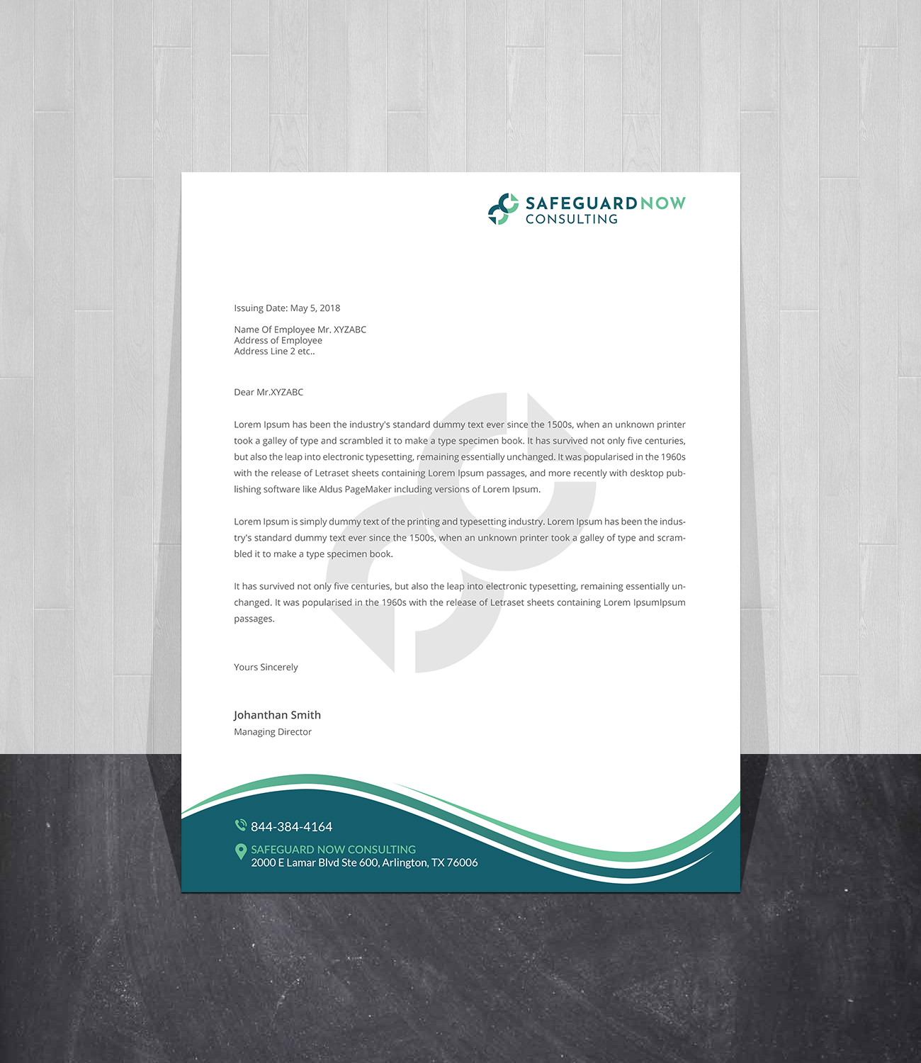 Letterhead Design by Creations Box 2015 for Safeguard Now Consulting | Design #28898488