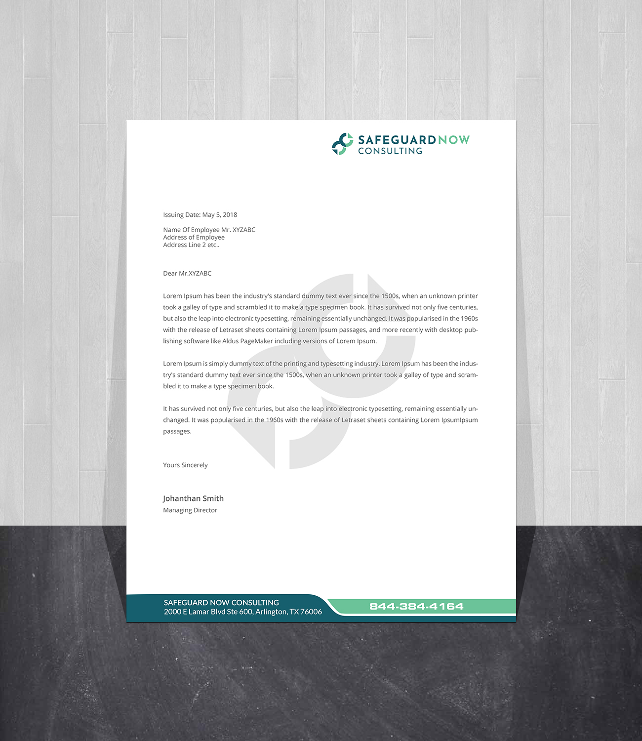 Briefkopf-Design von Creations Box 2015 für Safeguard Now Consulting | Design #28898492