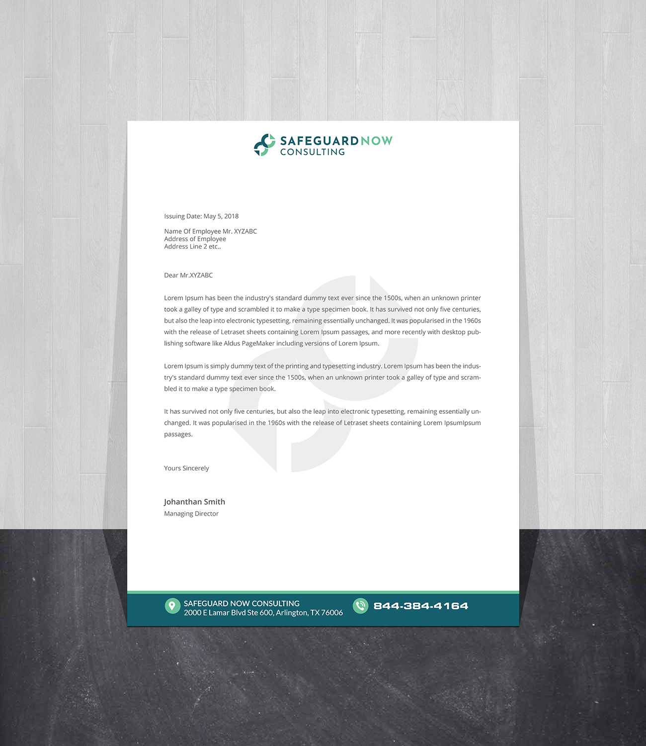 Briefkopf-Design von Creations Box 2015 für Safeguard Now Consulting | Design #28898493