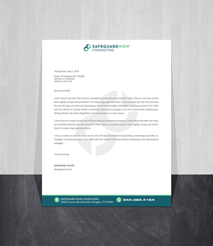 Briefkopf-Design von Creations Box 2015 für Safeguard Now Consulting | Design: #28898493