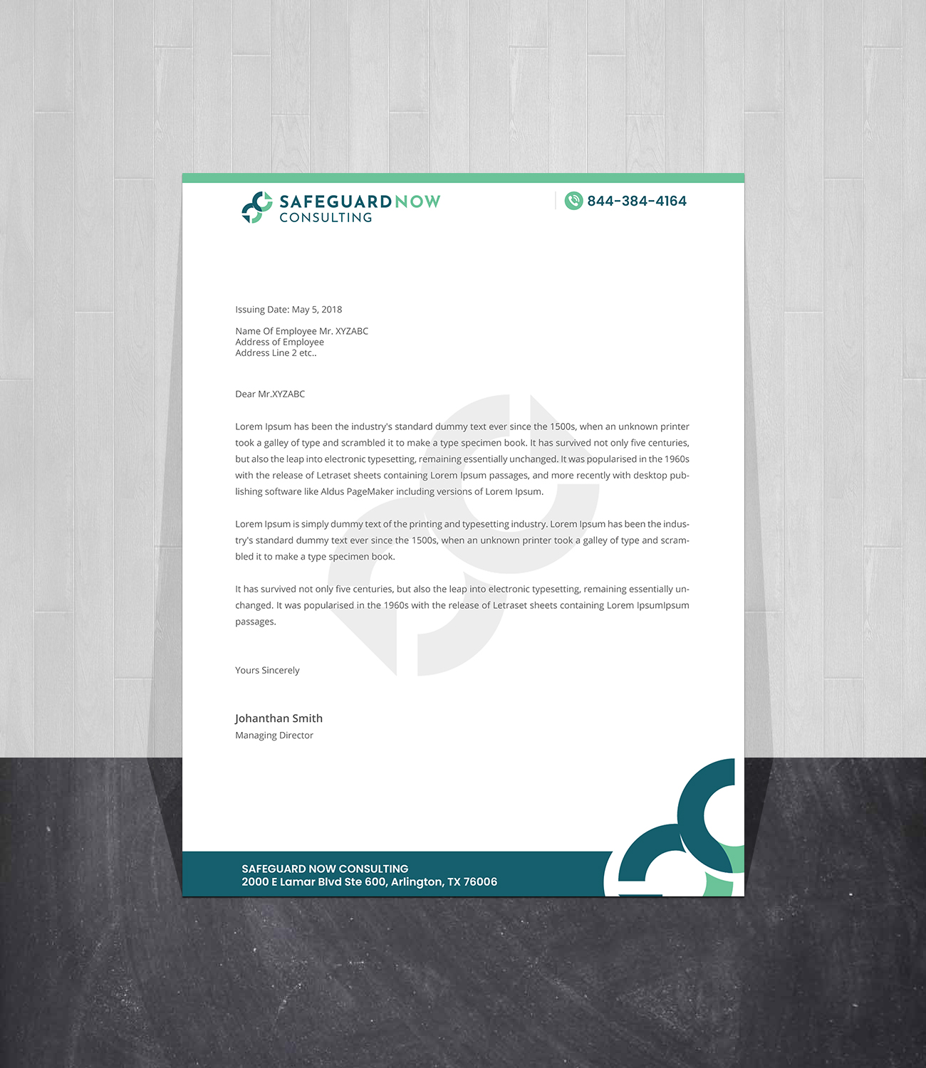 Briefkopf-Design von Creations Box 2015 für Safeguard Now Consulting | Design #28898494