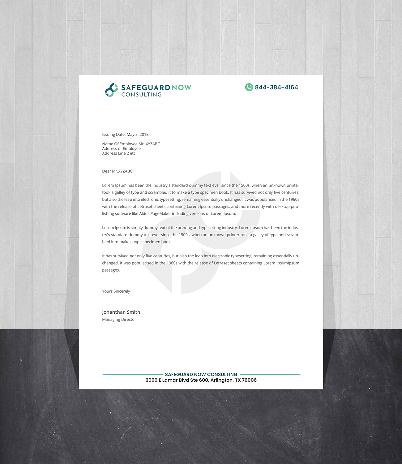 Letterhead Design by Creations Box 2015 for Safeguard Now Consulting | Design #28898495