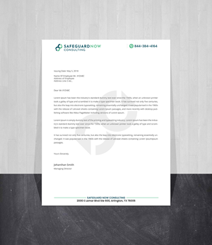 Briefkopf-Design von Creations Box 2015 für Safeguard Now Consulting | Design: #28898495