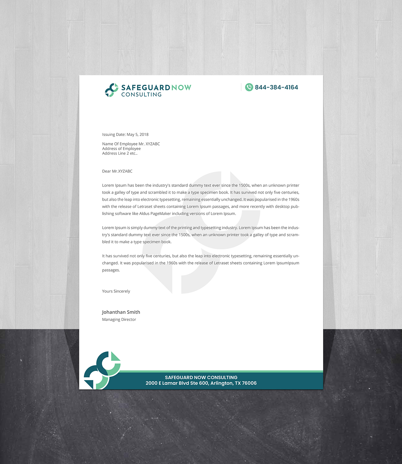 Briefkopf-Design von Creations Box 2015 für Safeguard Now Consulting | Design #28898496