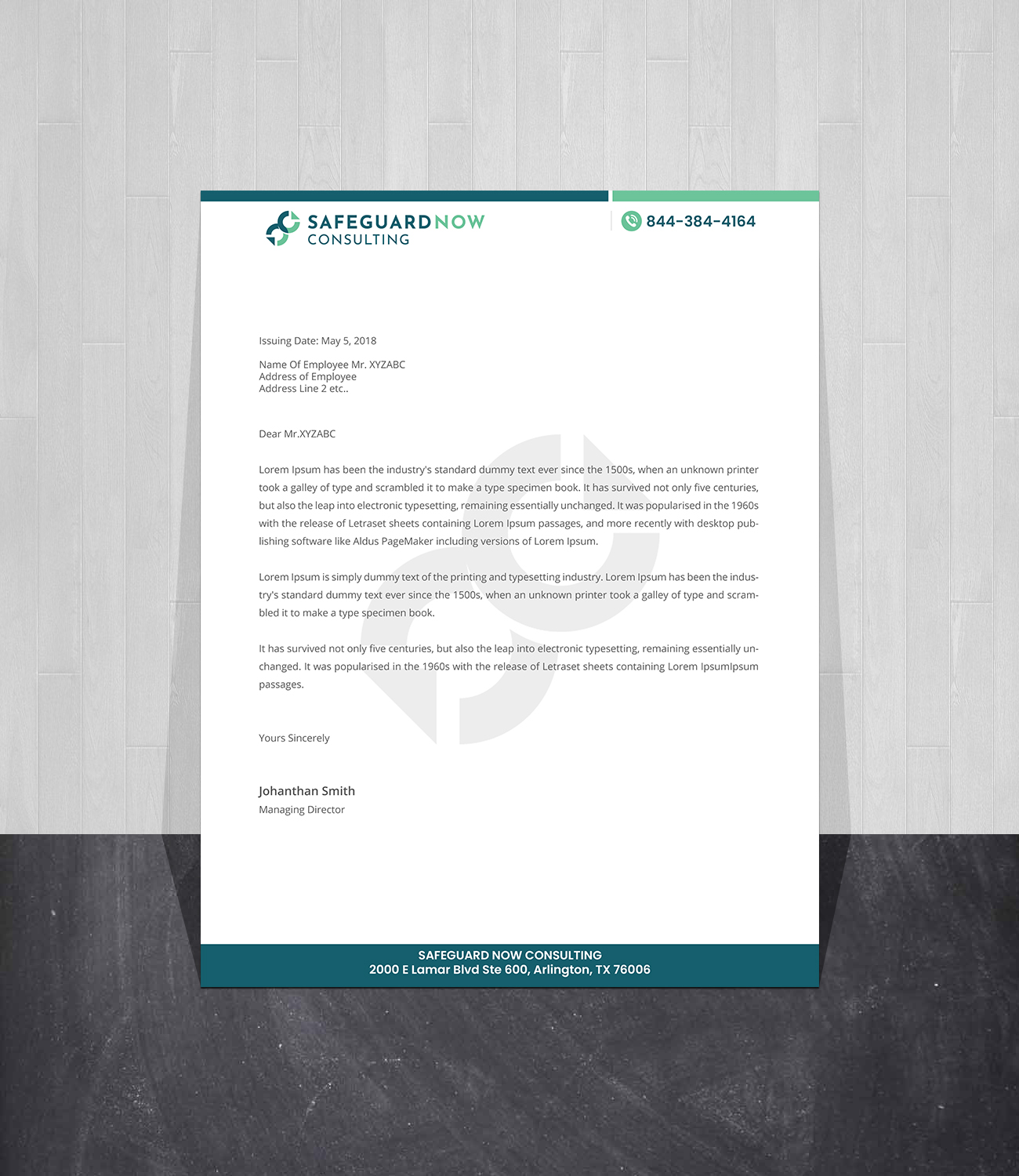 Diseño de Membrete por Creations Box 2015 para Safeguard Now Consulting | Diseño #28898497