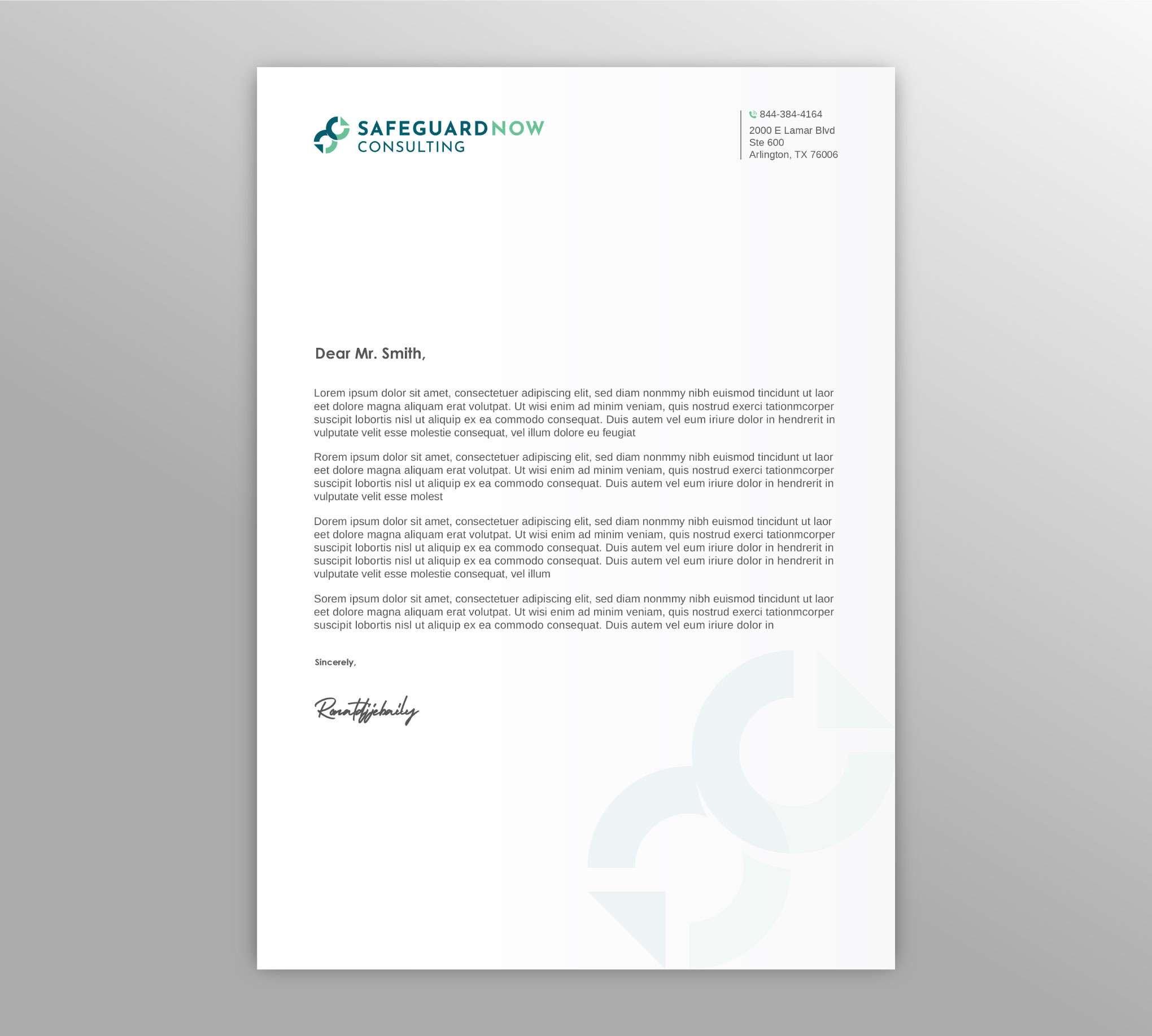 Letterhead Design by LAXMI DESIGNHUB for Safeguard Now Consulting | Design #28892571