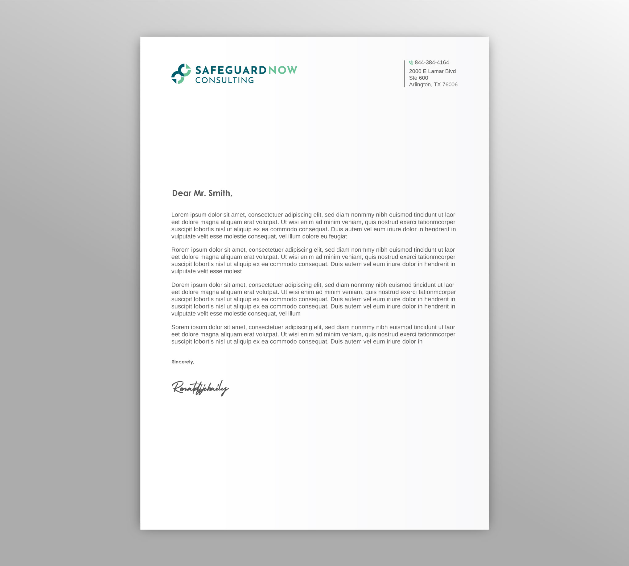 Letterhead Design by LAXMI DESIGNHUB for Safeguard Now Consulting | Design #28892574