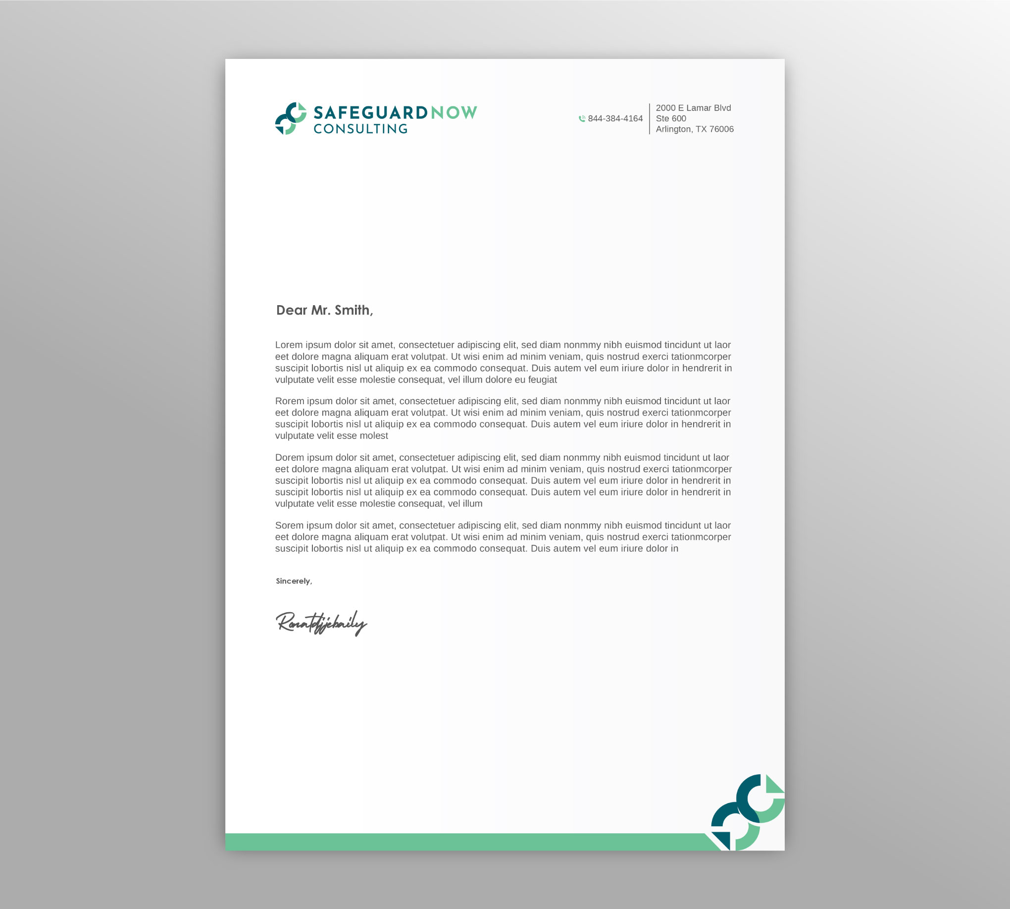 Briefkopf-Design von LAXMI DESIGNHUB für Safeguard Now Consulting | Design #28892577