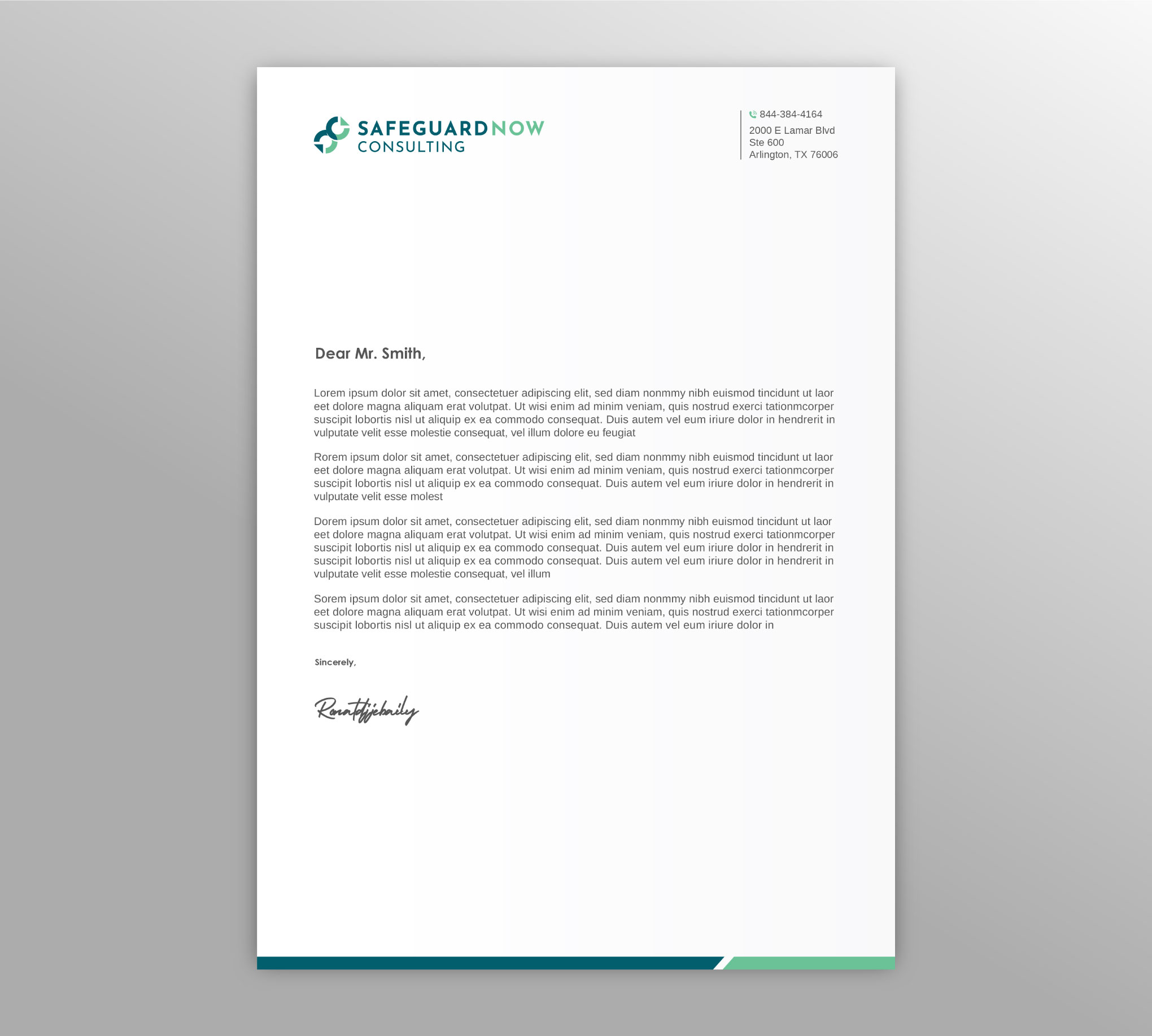 Diseño de Membrete por LAXMI DESIGNHUB para Safeguard Now Consulting | Diseño #28892580