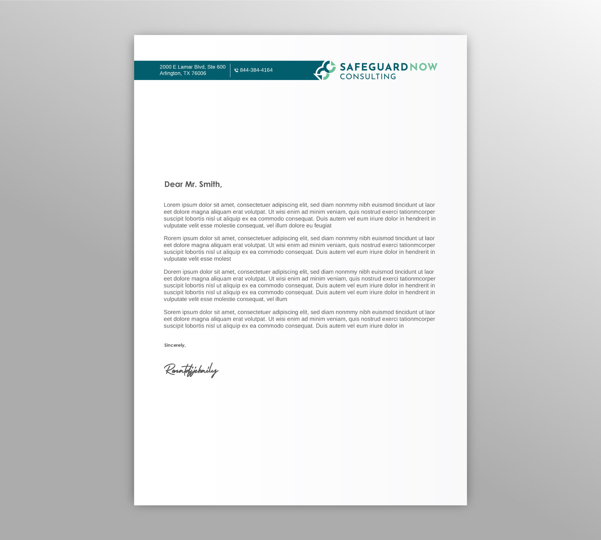 Letterhead Design by LAXMI DESIGNHUB for Safeguard Now Consulting | Design #28892582