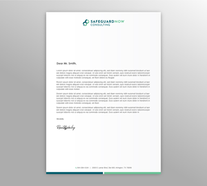 Briefkopf-Design von LAXMI DESIGNHUB für Safeguard Now Consulting | Design: #28892595
